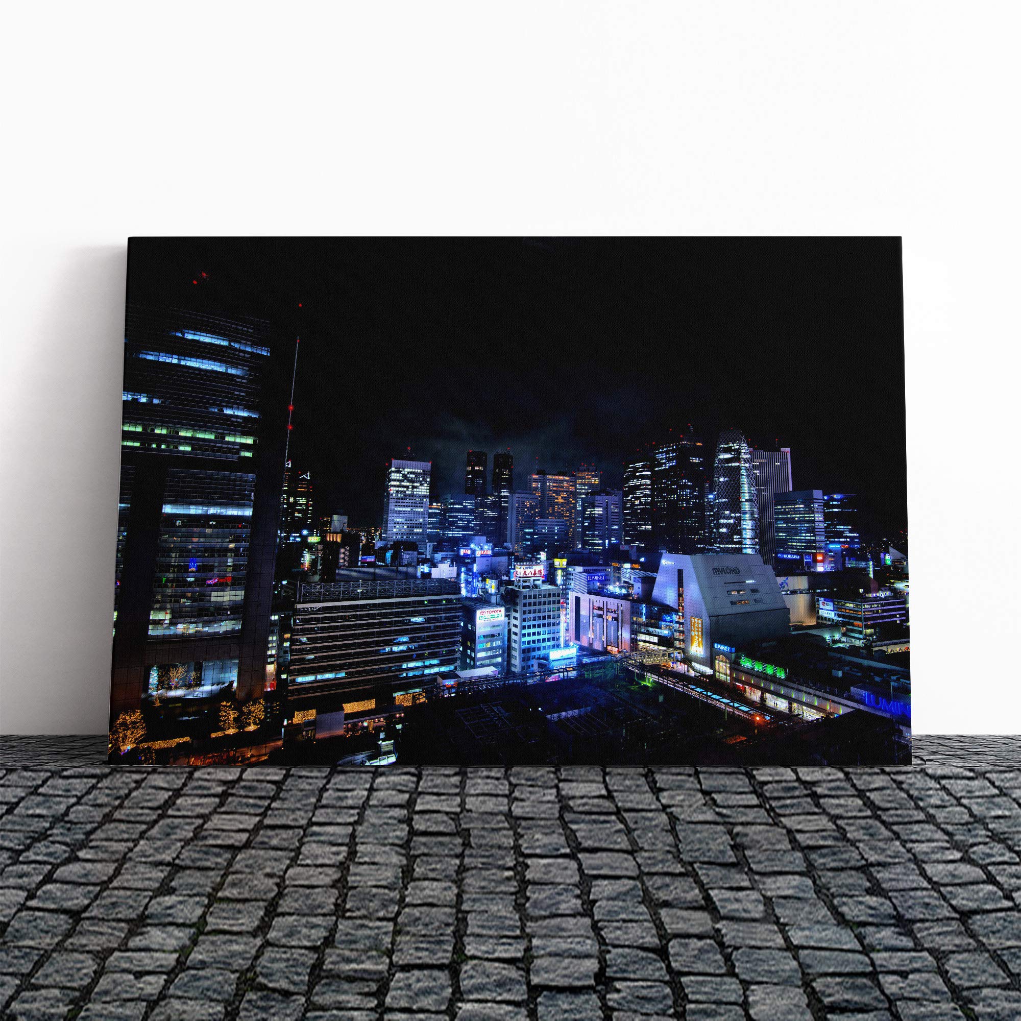 Tokyo Japan Skyline Canvas Print | Gallery Wrapped 30mm Frame Wall Art | 24x16 inches | Ready to Hang | Modern Cityscape Picture | Living Room Bedroom Lounge Office
