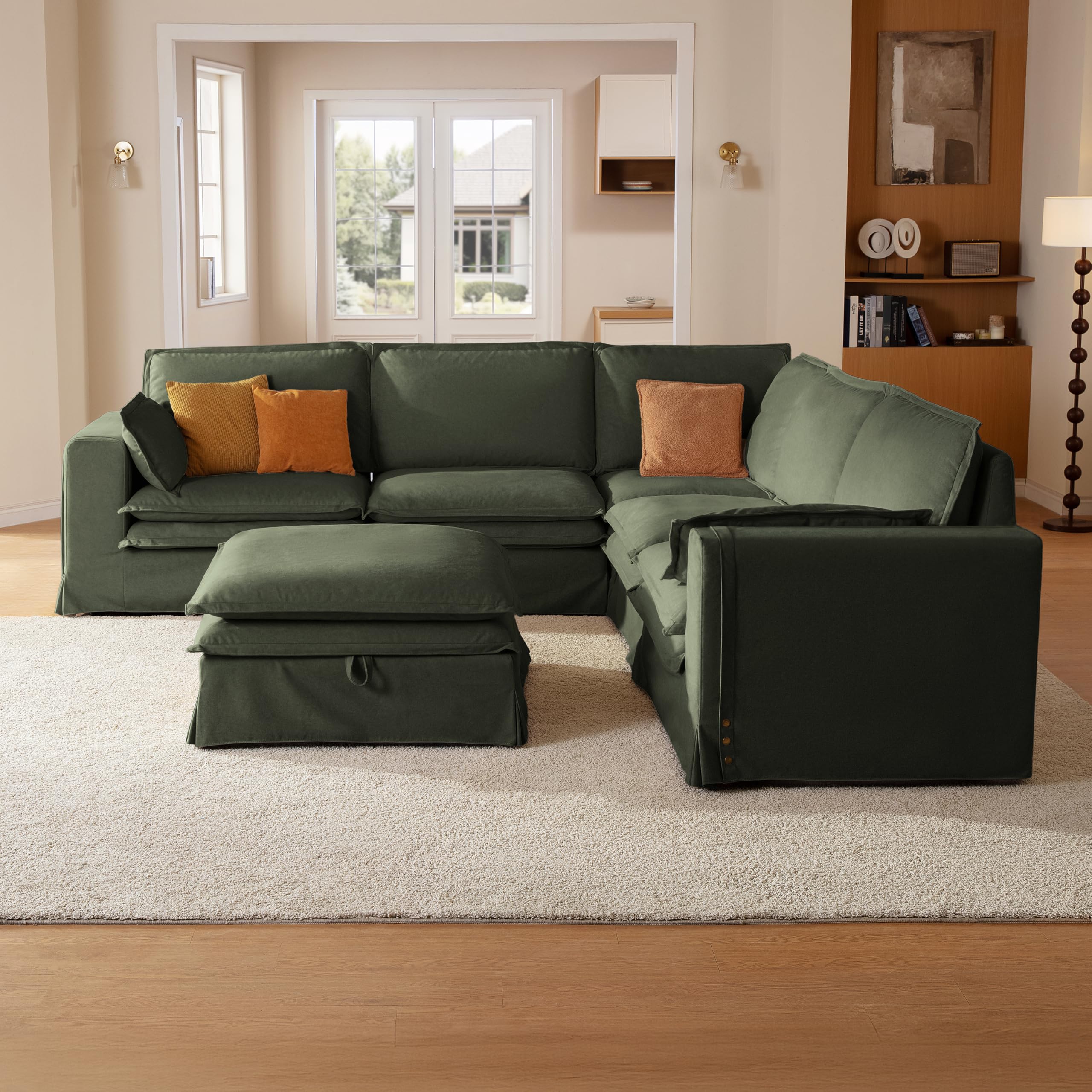 CHIC HOUSE 117.7 Washable Oversized Modular Sectional Sofa