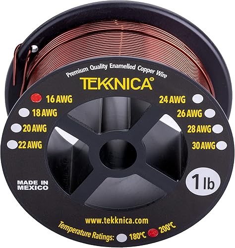 Miniatura 4 de Alambre magnético 16 AWG - Alambre de bobinado magnético esmaltado -100% cobre - 1.0 lb - 0.0599 pulgadas de diámetro - Clasificación de temperatura
