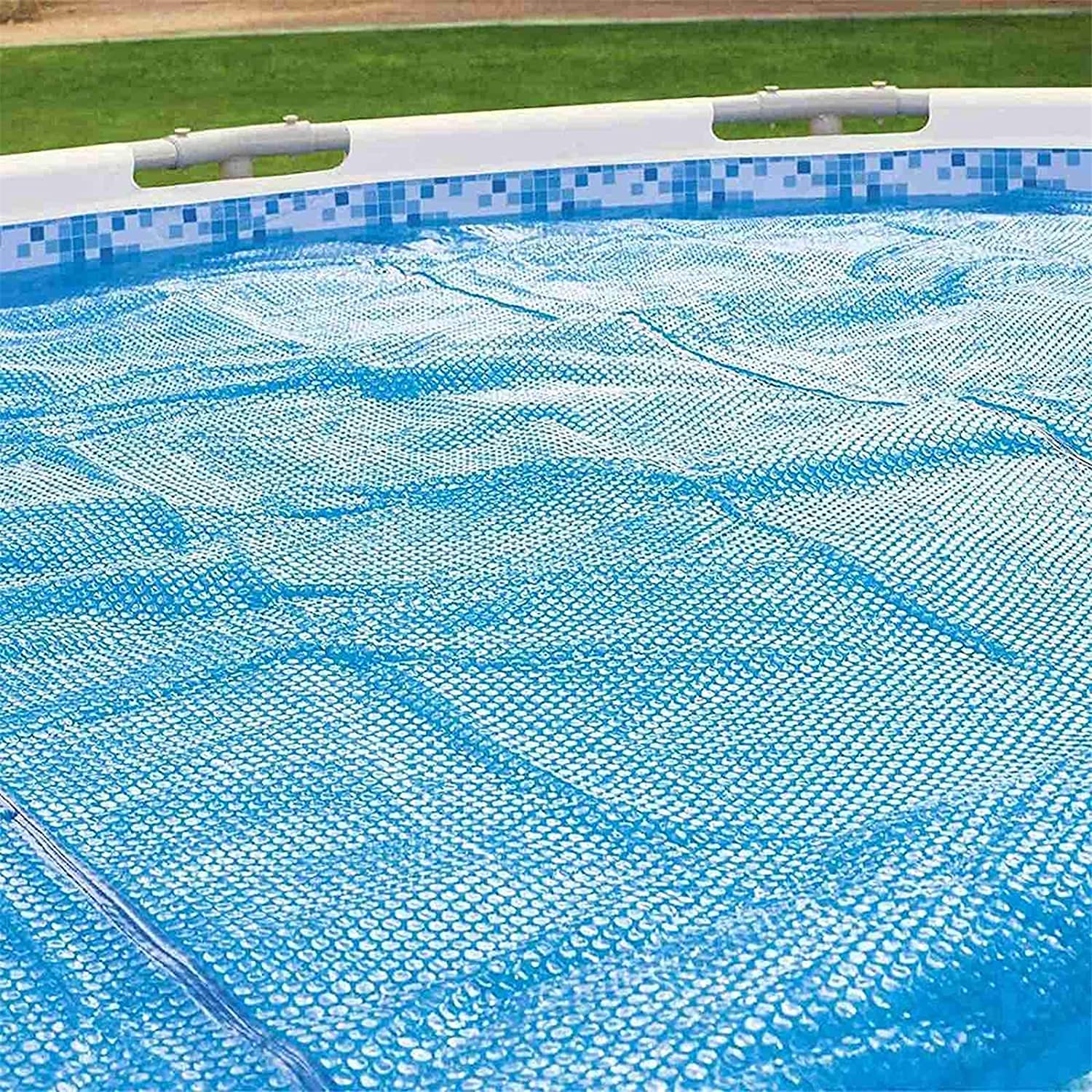 FAXIOAWA Poolabdeckung, Schwimmbad-Solarabdeckung, Faltbare UV-Schutz-Blase, Wärmedämmfolie, Rahmen-Poolabdeckung für Familienschwimmbecken und Erdschwimmbecken (rechteckig, 260 x 160 cm)