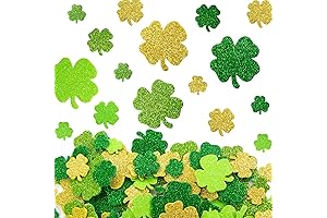 Glitter Shamrock Stickers 650 Pcs St Patrick's Day Party Decoration Shamrock Craft Sticker for Kids