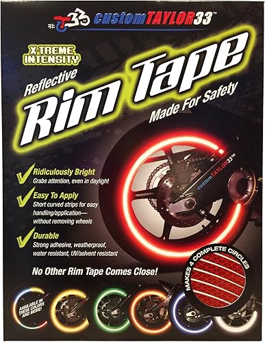 Vista 6 de customTAYLOR33 (Todas las Vehículos Cintas de Seguridad Reflectantes de Alta Intensidad, Color Rojo, Derechos de Autor