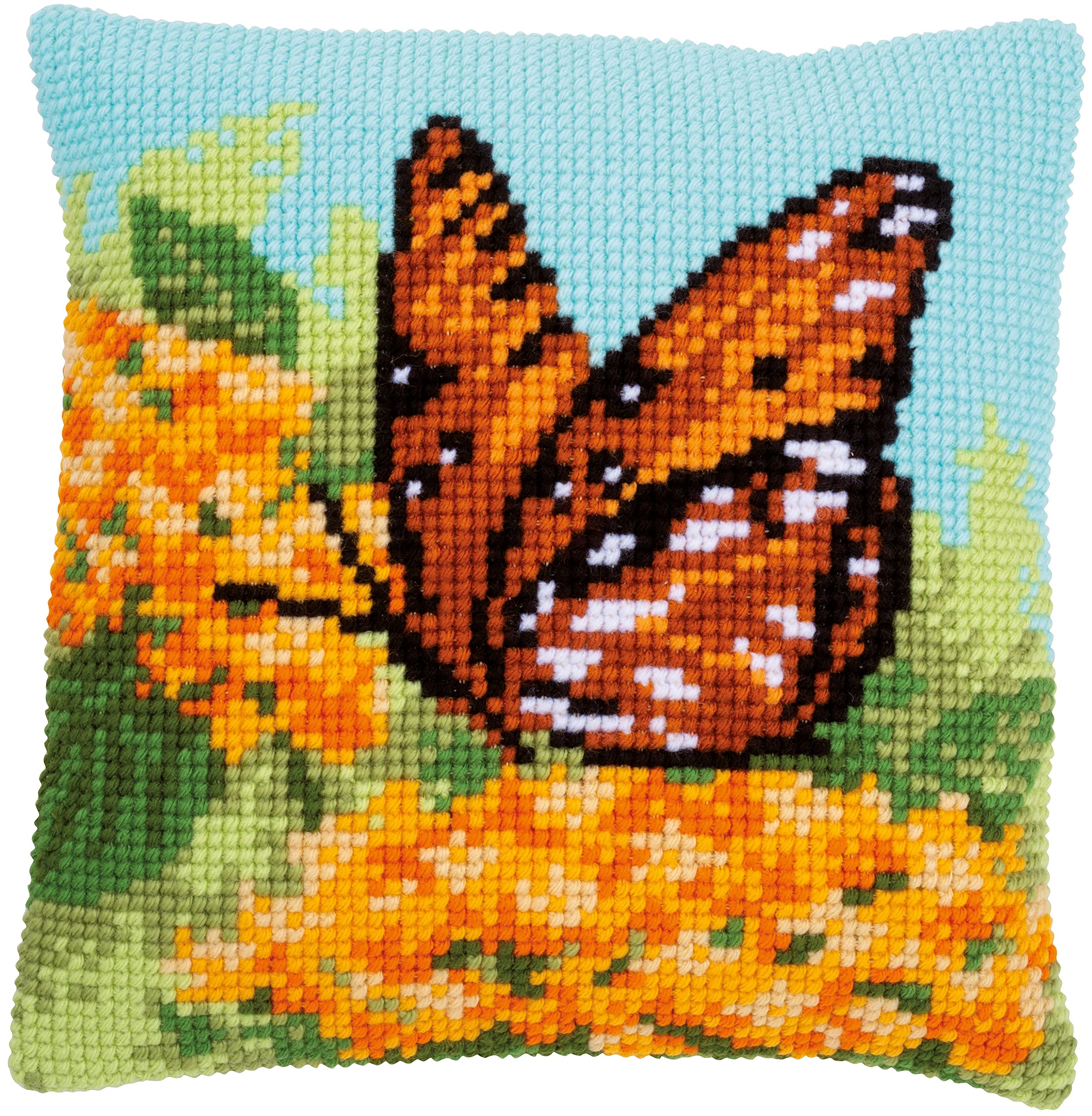 Vervaco Cross Stitch Cushion, Cotton, Multicoloured, S