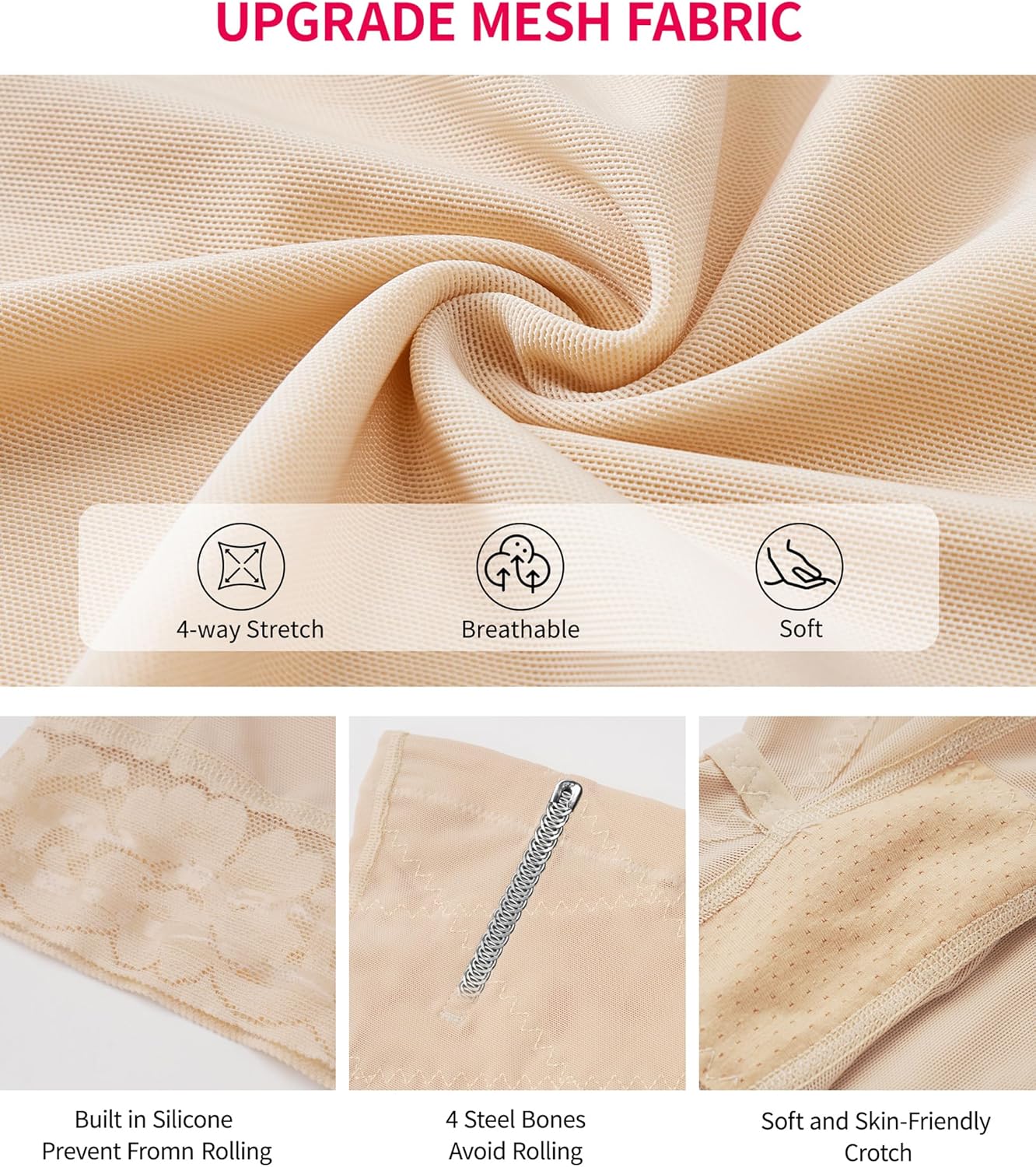 Gotoly Shapewear Tummy Control High Waisted Butt Lifting Shapewear Body Shaper Capri Shapewear Shorts Thigh Slimmer - Image 5