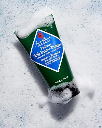 Jack Black Exfoliating Scalp Scrub & Shampoo for Healthy Hair, Removes Buildup and Soothes Itchy Scalp