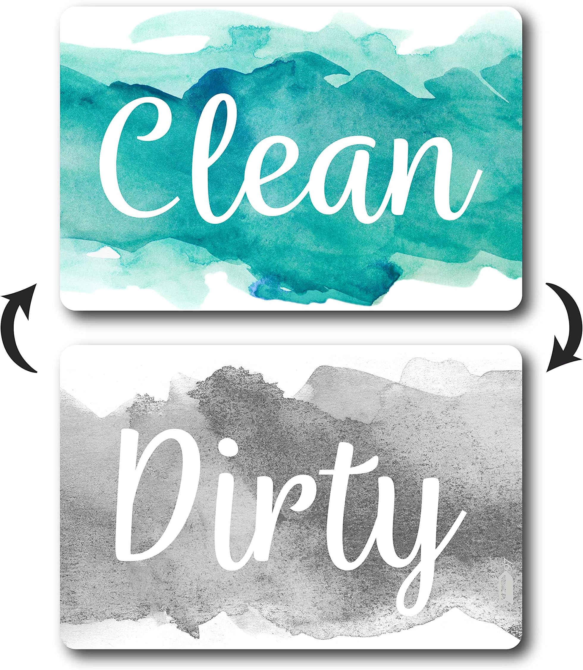 Brothers Bench Aqua & Gray Dirty Clean Dishwasher Magnet, Clean Dirty Magnet for Dishwasher, Universal Dishwasher Magnet Clean Dirty Sign for Kitchen Organization