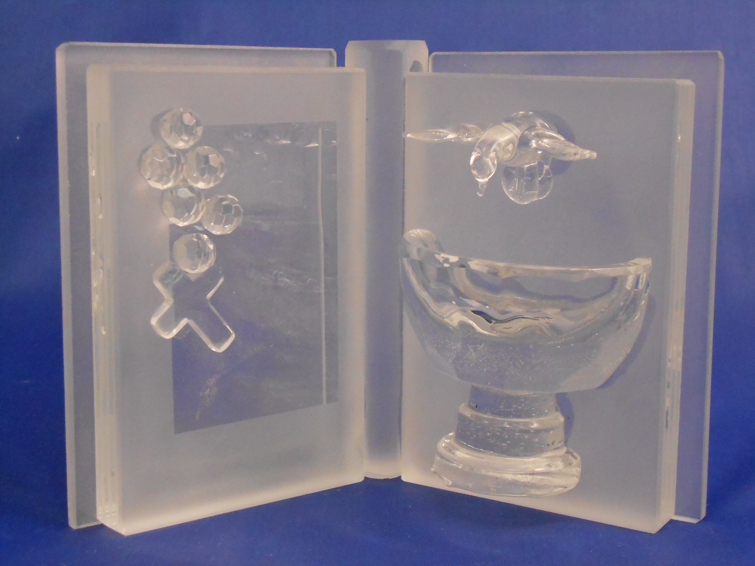 Christian Crystal photo frame / Gift, 1st Communion, Baptism, Christening favor