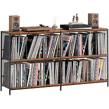 59.2" Record Player Stand with Vinyl Record Storage, Hold 700+ Records