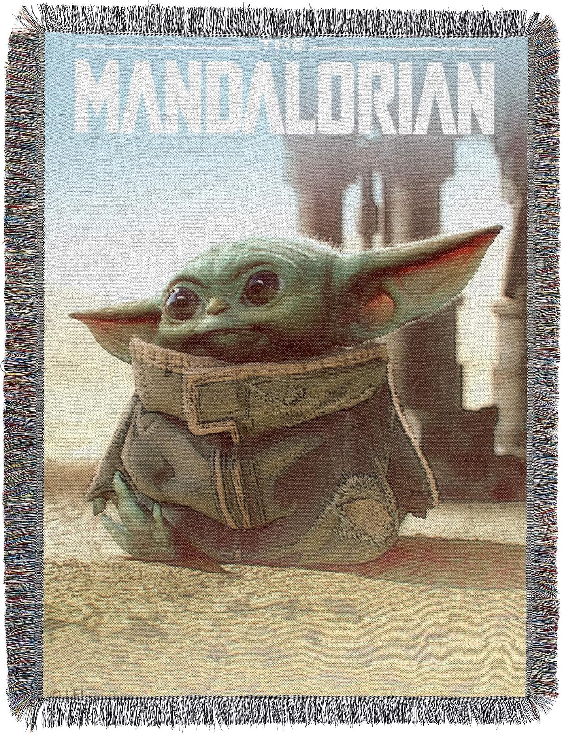 Northwest Star Wars - The Mandalorian Woven Tapestry Throw Blanket, 48" x 60", The Child