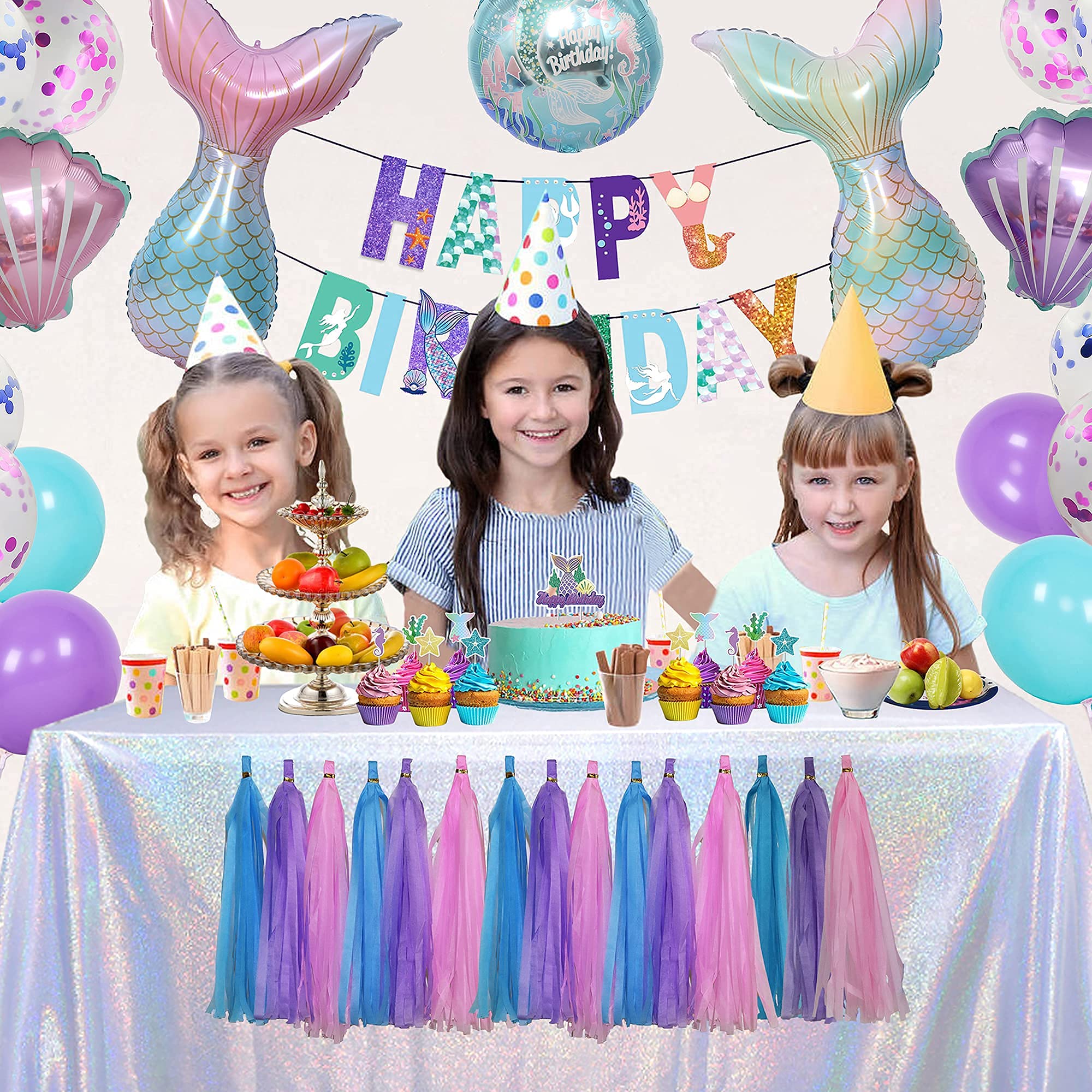 Mermaid Birthday Decorations, Mermaid Birthday Party Decorations for