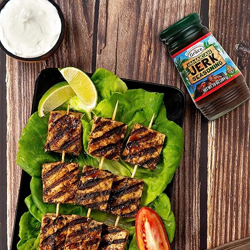 Miniatura 3 de Grace Sazonador Jerk - Suave - 1 botella de 10 onzas - Salsa picante auténtica jamaicana - Adobo caribeño para pollo cerdo pescado verduras filete