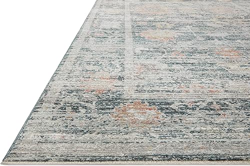 Miniatura 6 de Loloi Magnolia Home de Joanna Gaines Millie Collection MIE-01 AzulMulticolor, 2 pies 3 pulgadas x 3 pies 10 pulgadas, 0.25 pulgadas de altura de la