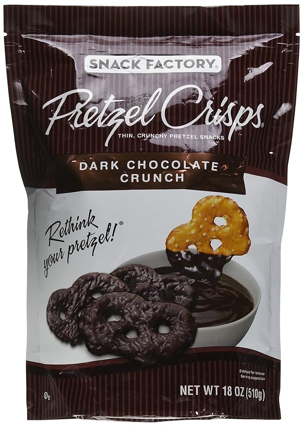 Snack Factory Pretzel Crisps Dark Chocolate Covered