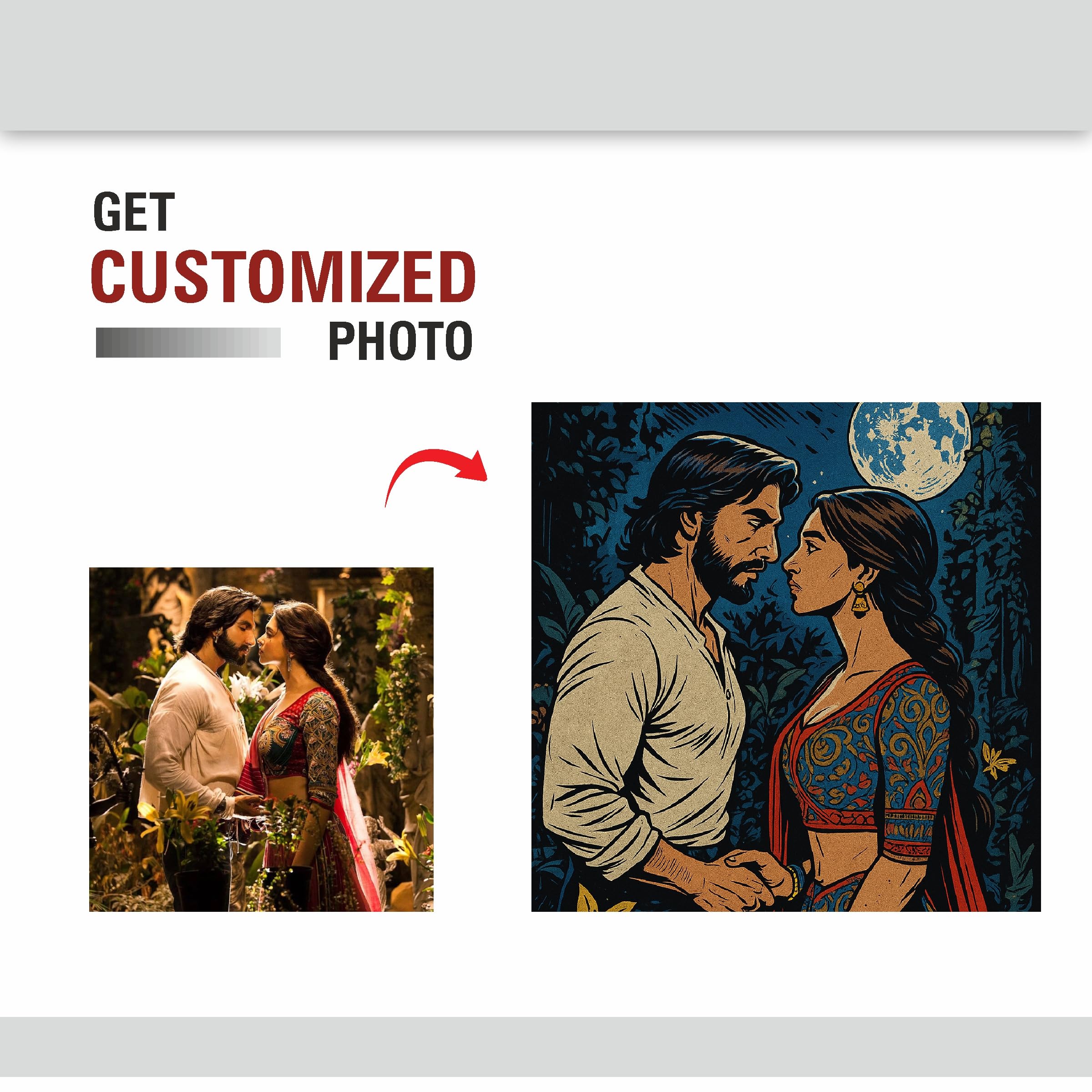 Comic Book Style Couple's Frame - Personalized Superhero Art – view 5