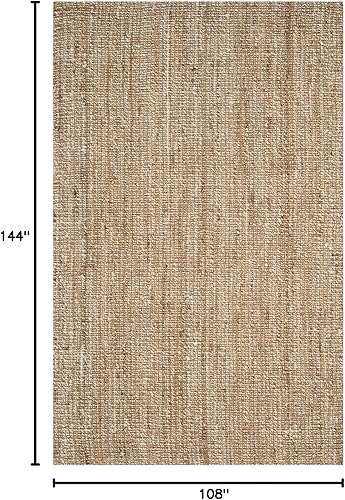 Vista 326 de SAFAVIEH Colección Natural Fiber NF447A - Tapete de pasillo, yute texturizado grueso tejido a mano de 0.75 pulgadas de grosor, ideal para zonas