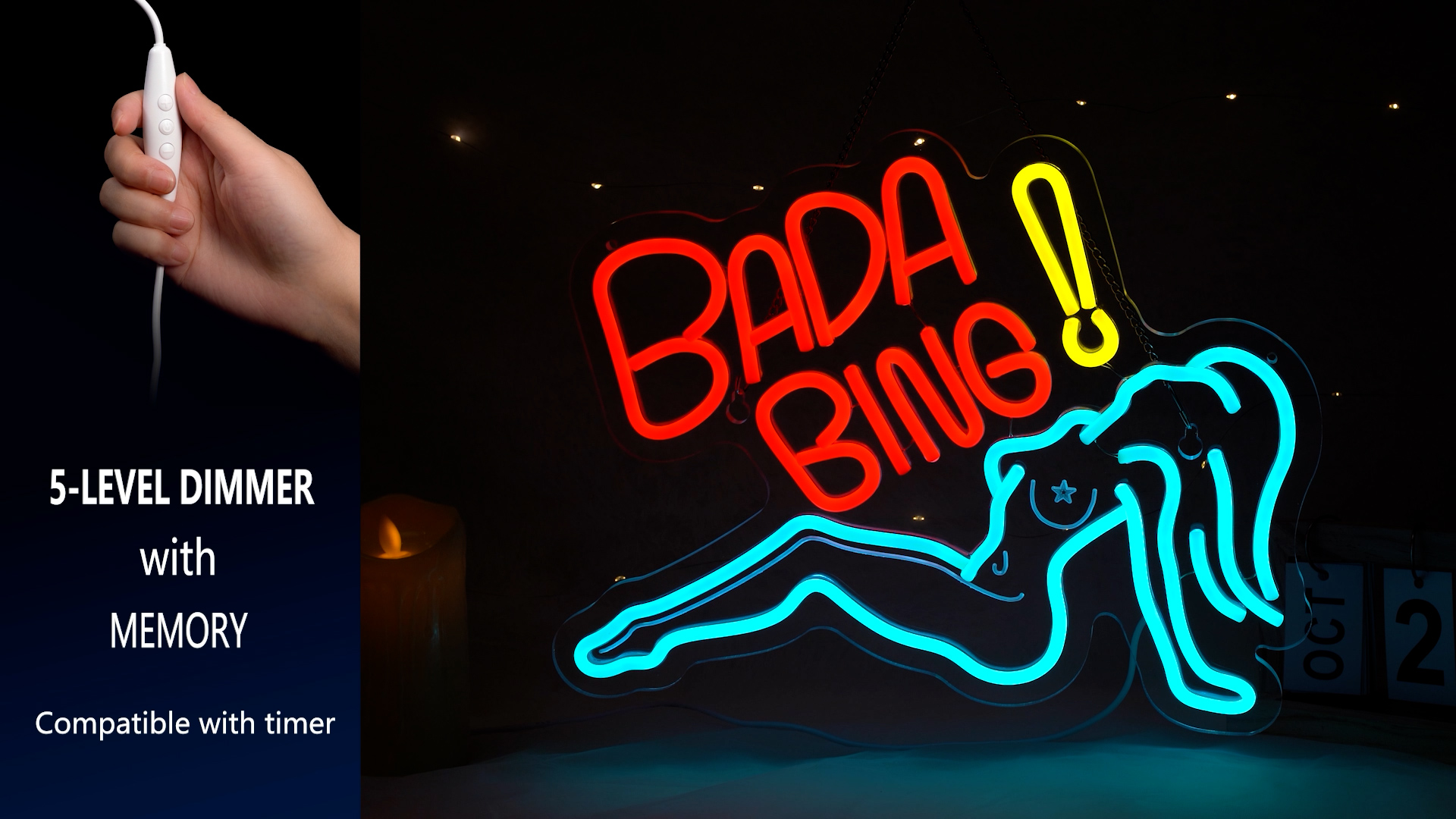 Bada Bing Neon Girl Sign for Wall Decor Girl Neon signs Lady Led