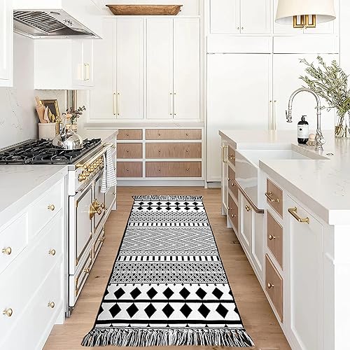Miniatura 366 de IOHOUZE Alfombra lavable de 4 x 6 pies con parte trasera de goma antideslizante tejida para interiores y exteriores, alfombra para entrada