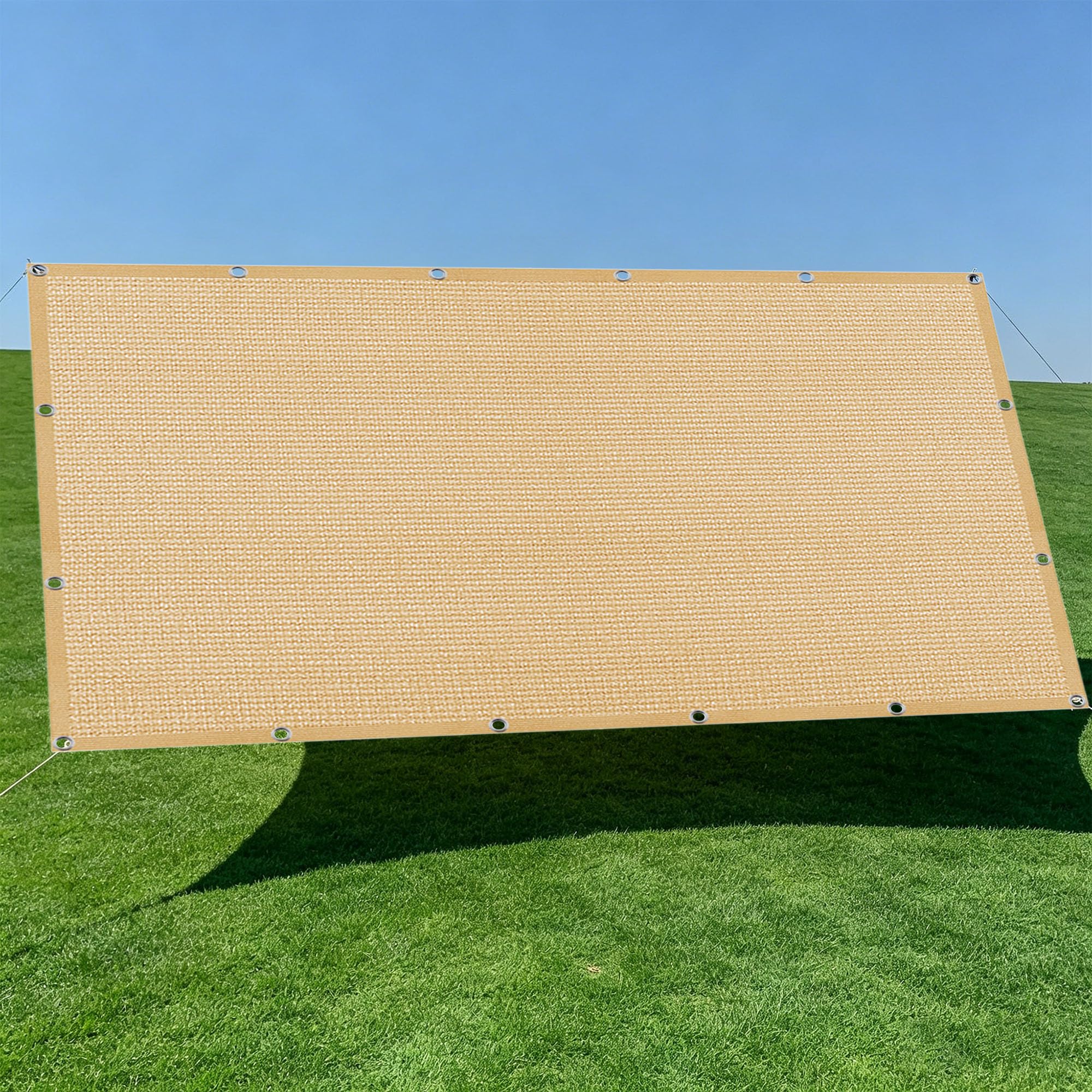 Voile d'ombrage pour terrasse et pergola grande toile protection solaire sable