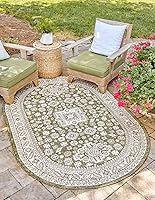 Vista 26 de Unique Loom Outdoor Aztec Collection Alfombra de área - Chalca (10 pies, redonda, azul/marfil)