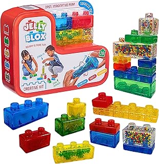 Goliath Jelly Blox Creative Kit | Includes 20 Blocks | Toddler & Preschool Building Blocks Kids Can Squeeze, Stretch, Squish | MESH ACCREDITED | Safety Tested & Ouch-Free | Sensory Play Toy Ages 2+
