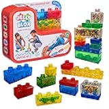 Jelly Blox Creative Kit | Includes 20 Blocks | Toddler & Preschool Building Blocks Kids Can Squeeze, Stretch, Squish | MESH ACCREDITED | Safety Tested & Ouch-Free | Sensory Play Toy Ages 2+