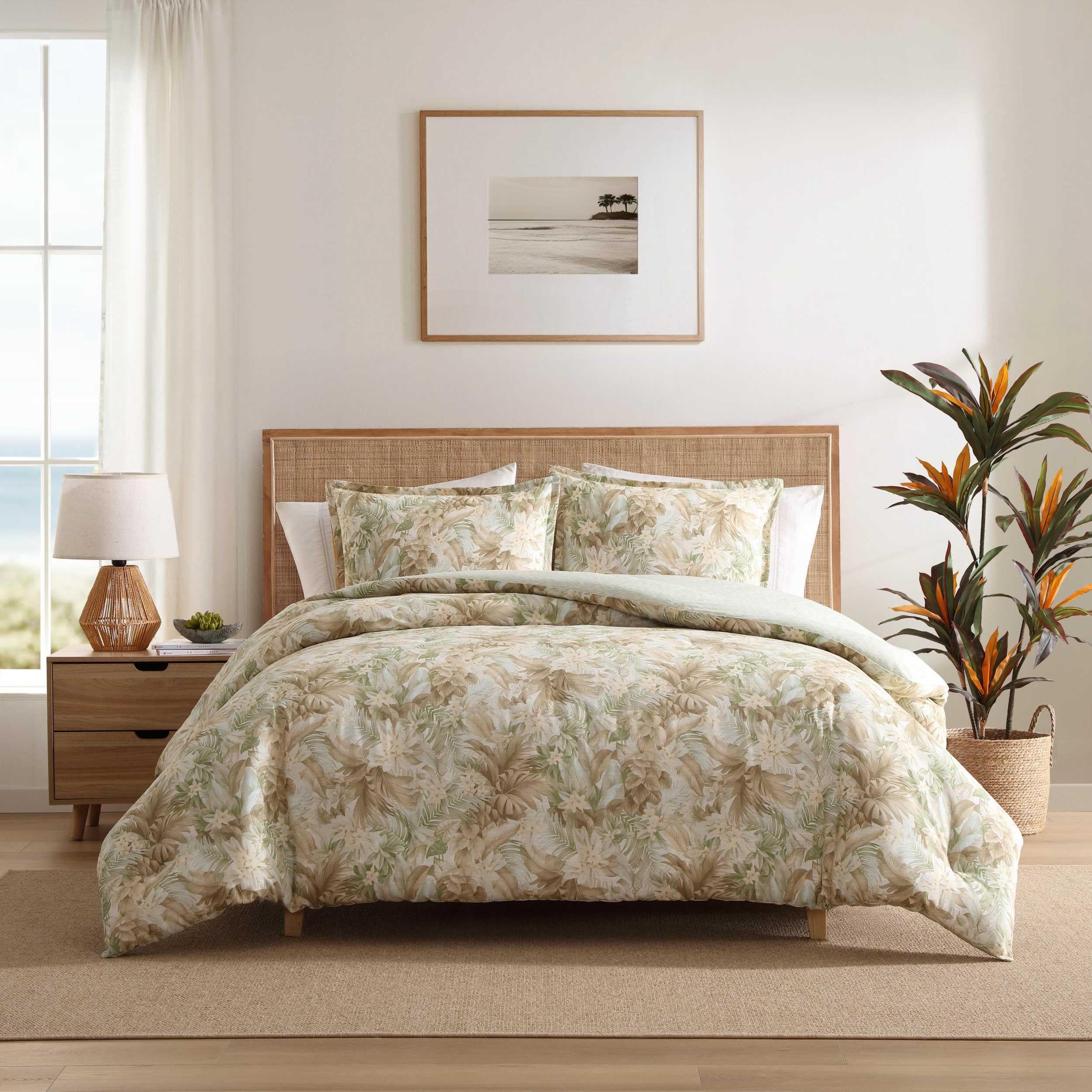 Parure de lit en coton doux Tommy Bahama de poids moyen style tropical
