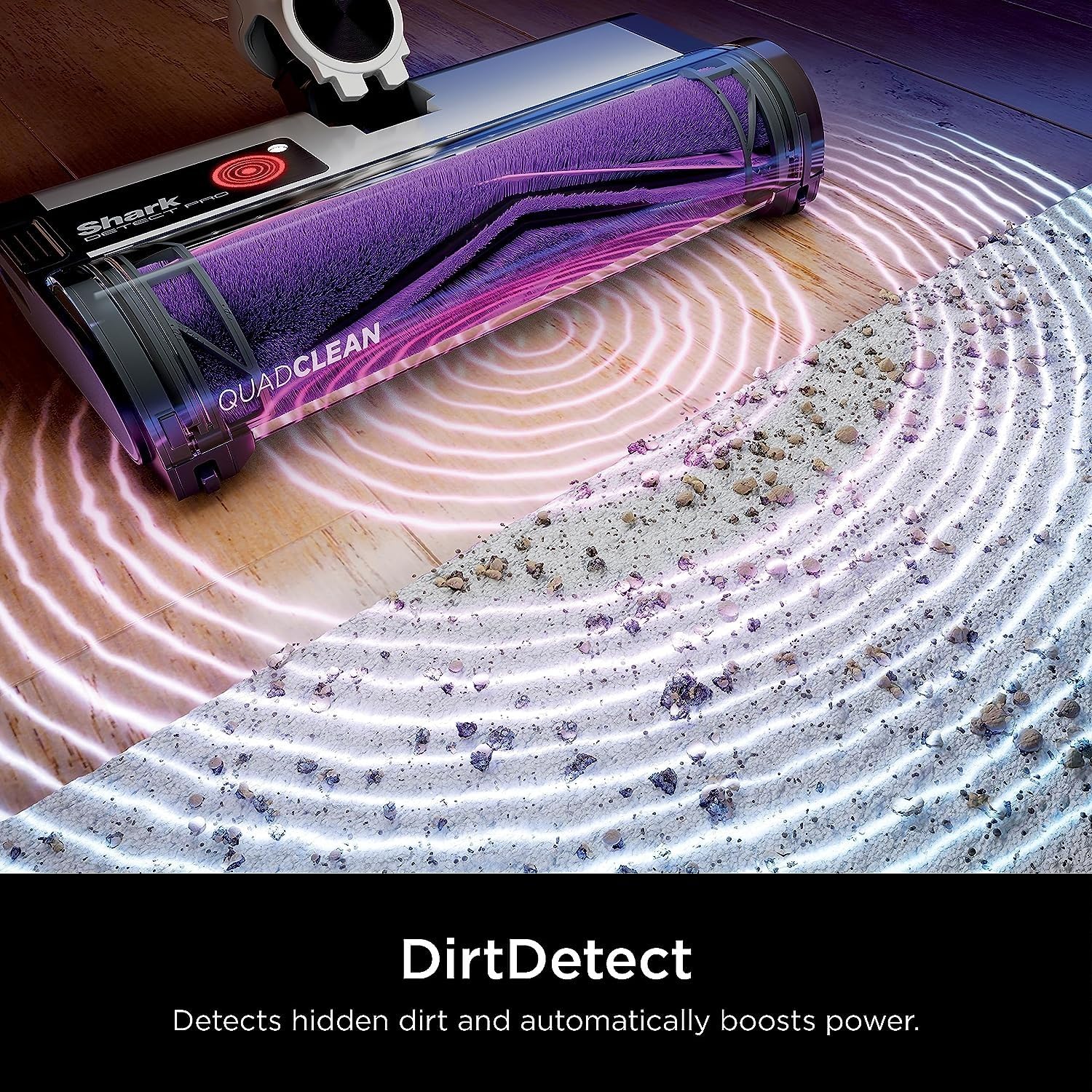 Shark IW1111 Detect Pro Cordless Stick HEPA Filter, QuadClean Multi-Surface Brushroll, Lightweight Vacuum, Includes 8