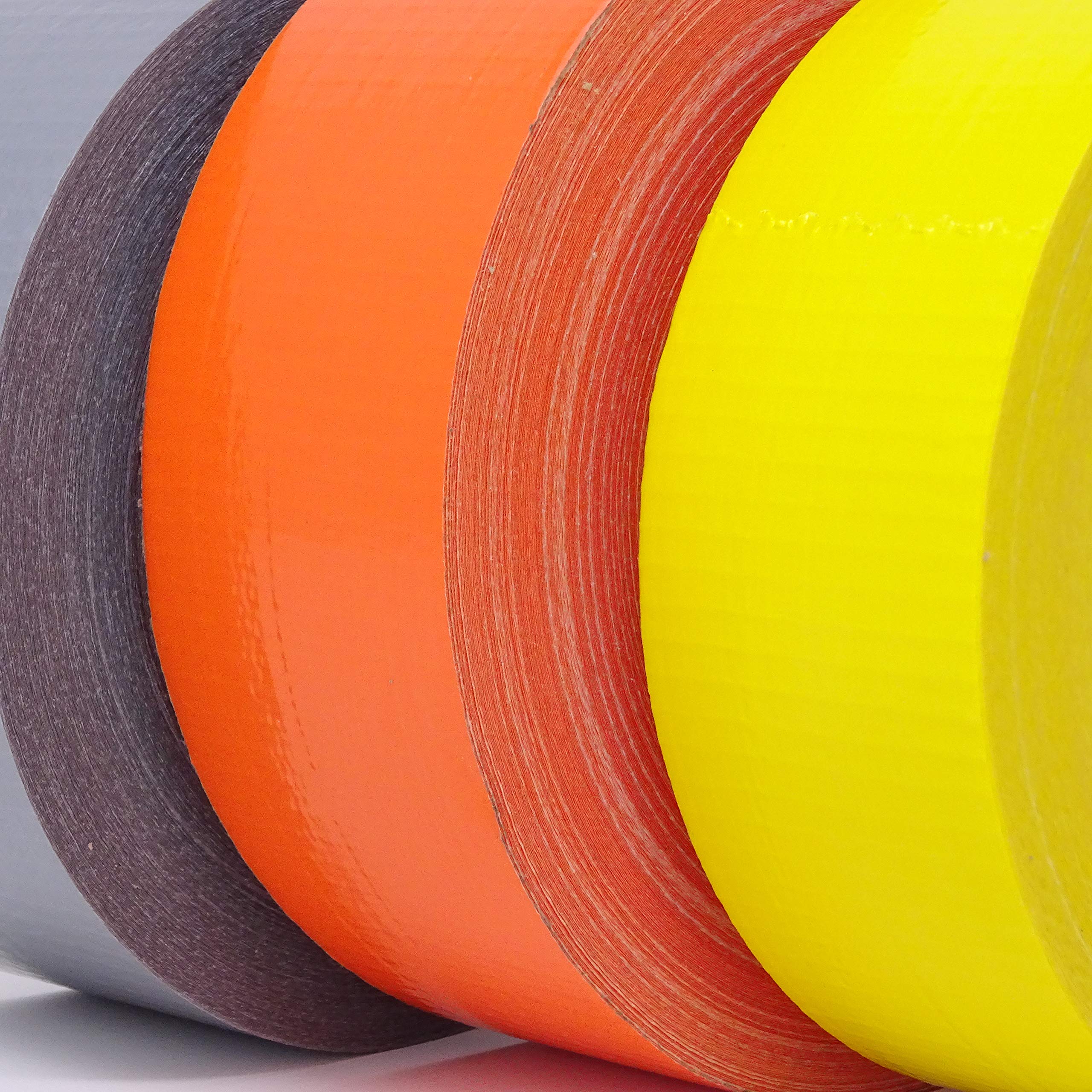 gws tapes 8 Rollen Gelb Gewebeklebeband, extra stark haftendes Panzerband zum Bündeln und Fixieren, Duct Tape - Gaffer Band in verschiedenen Farben, Länge 50m x 44 mm Breit