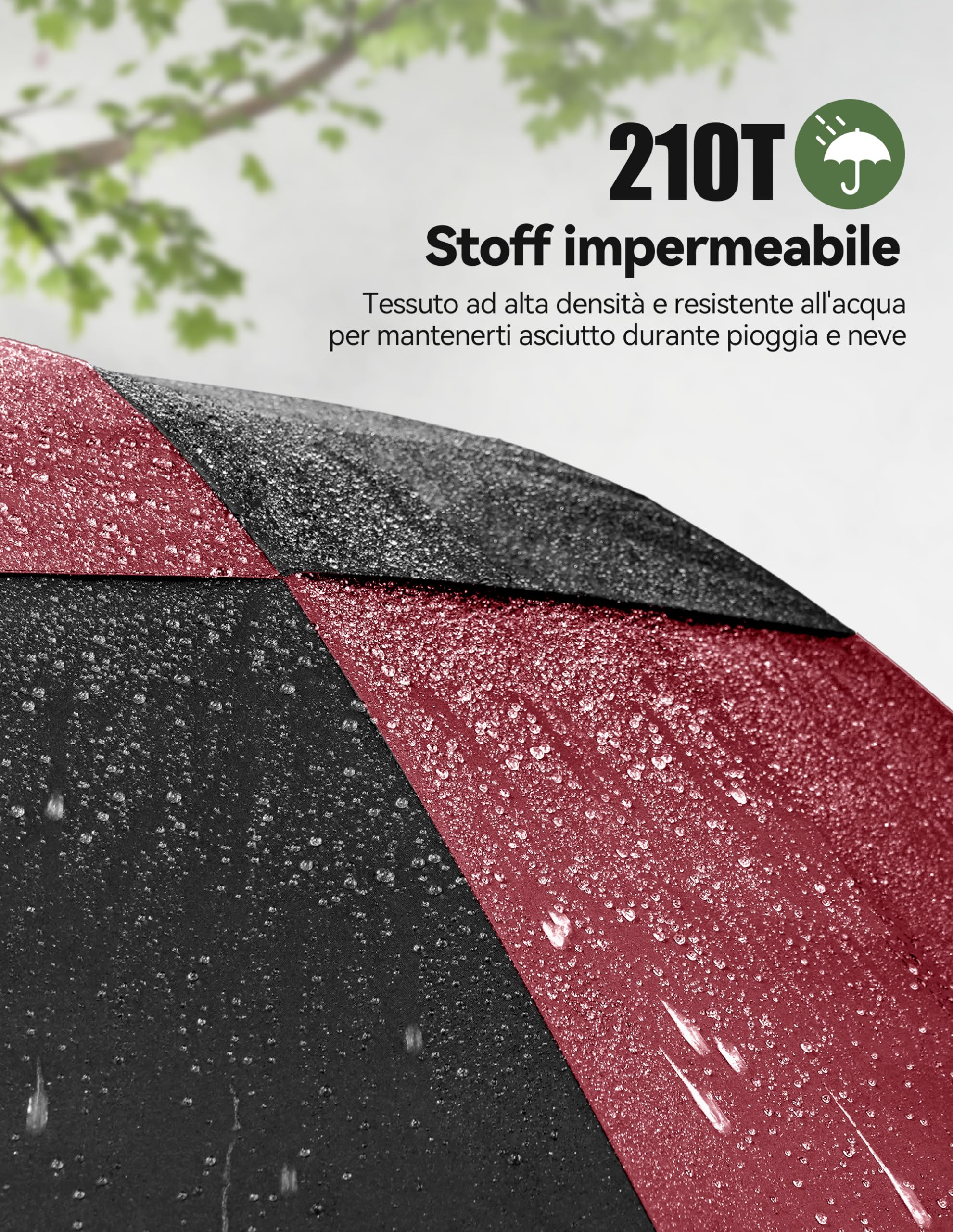 TECKNET Ombrello da Golf Grande da 68 Pollici,Ombrello Pioggia Grande,Antivento,a Doppia Calotta Ventilata,Con Apertura Automatica e Impugnatura in EVA.Perfetto per Sole e Pioggia All'Aperto.