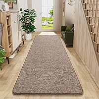 Vista 35 de Chicrug Shag Alfombra de Pasillo Geométrica Moderna para Dormitorio, 2 x 6 pies, de espuma viscoelástica, alfombra de pasillo para interiores