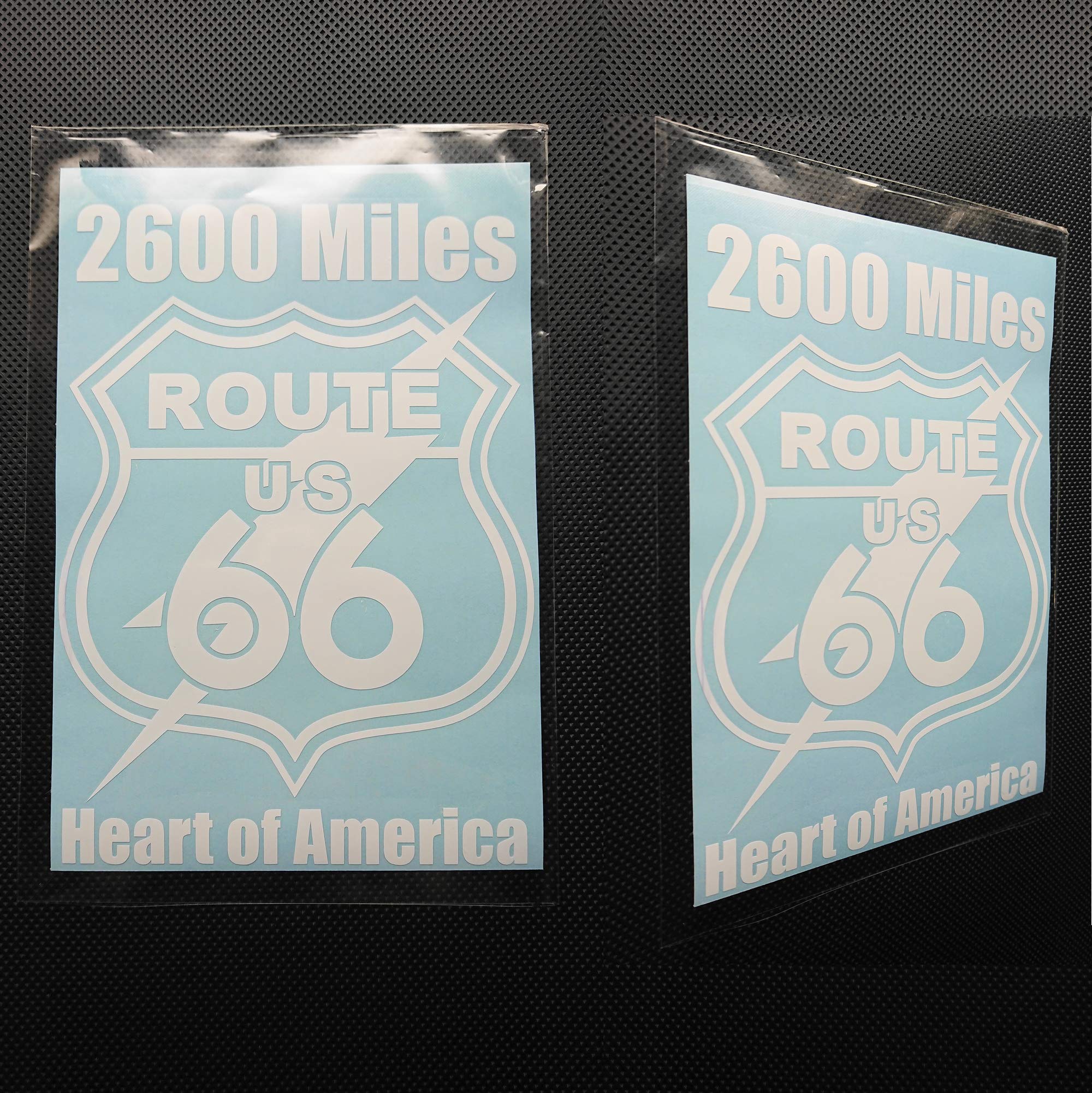 Amazon.co.jp: ルート66ステッカー「黒」 [5年耐候 曲面対応シート使用