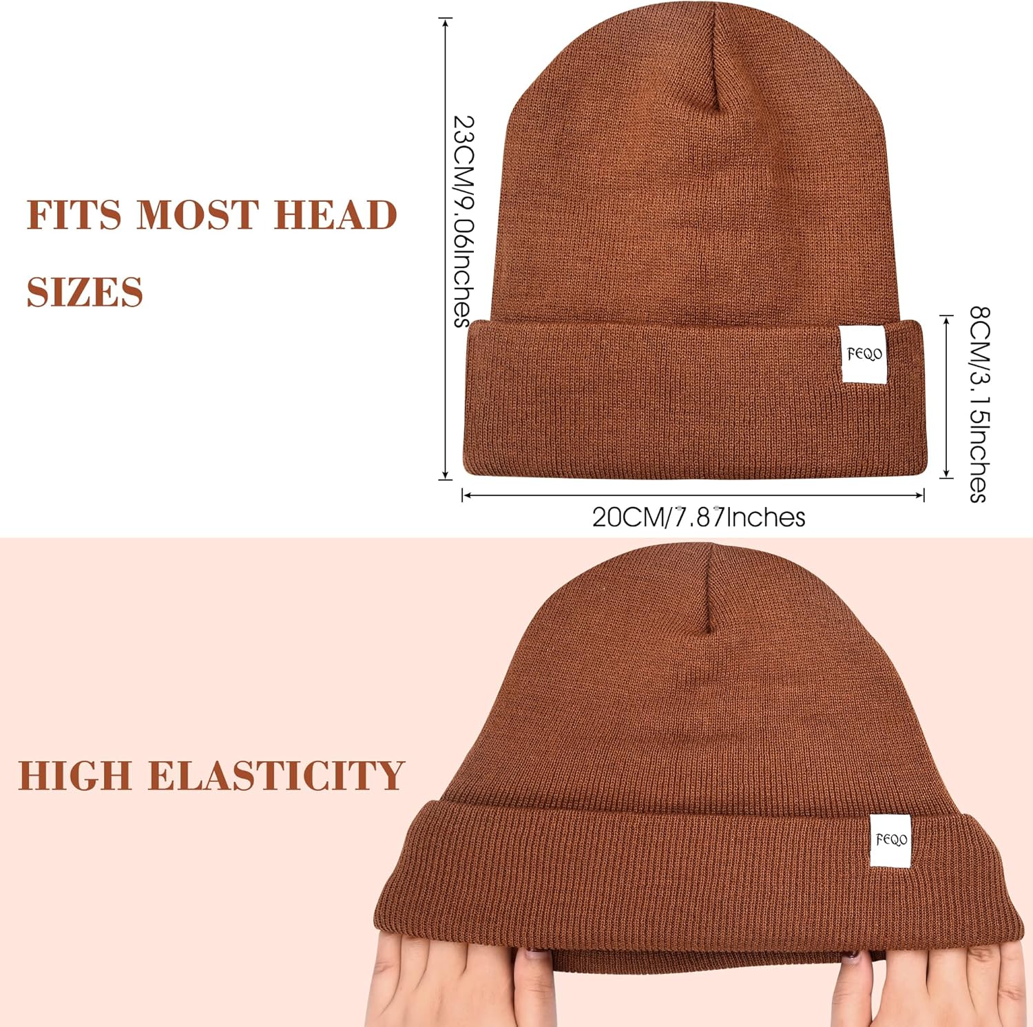 FEQO 4 Pack Satin Lined Beanie Hats Soft Silk Lined Beanies Knit Warm Cuffed Hats for Women Men - Image 3