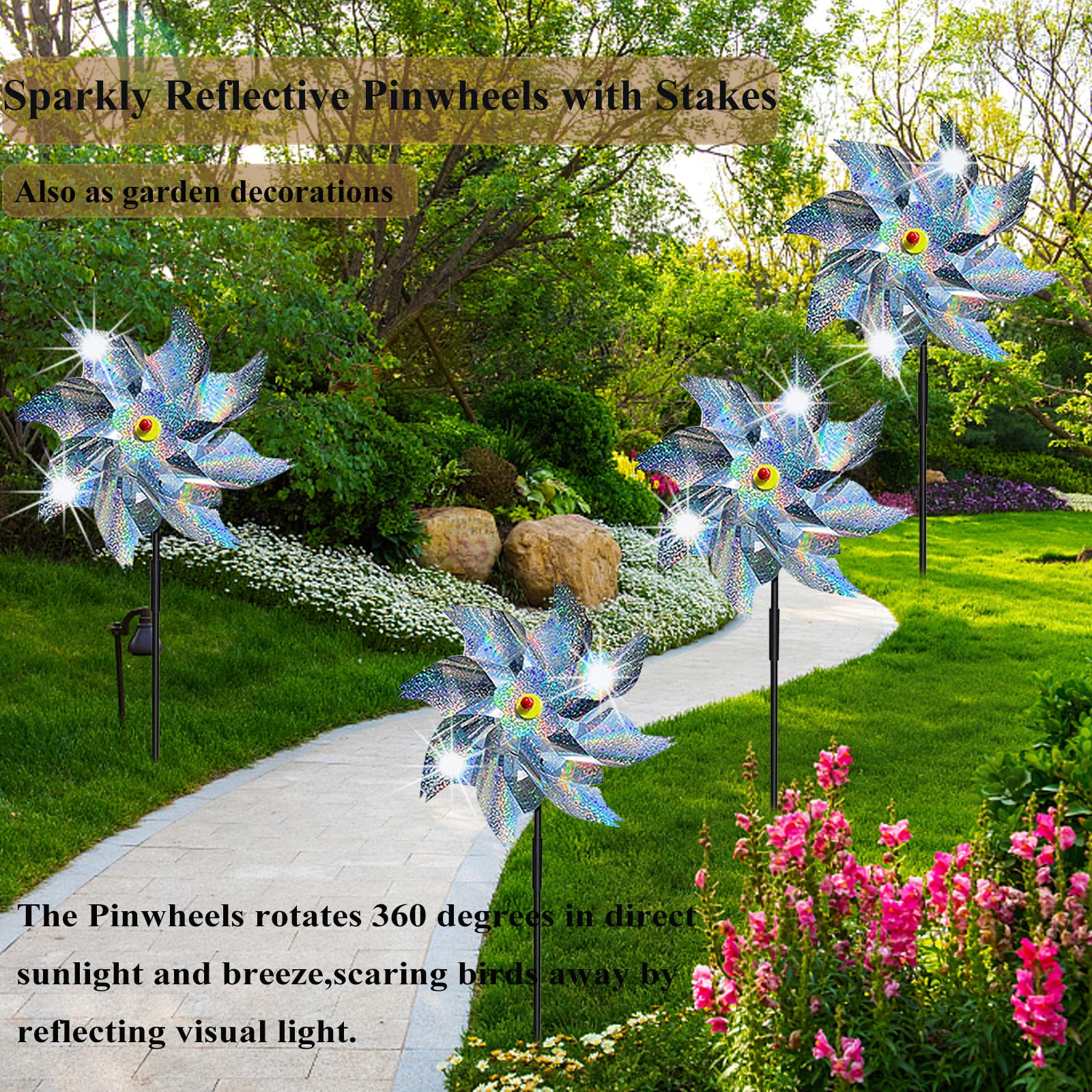 Reflective Rods Snapklik.com : Bird Devices Outdoor Set, Bird Reflective Rods And Tape ...