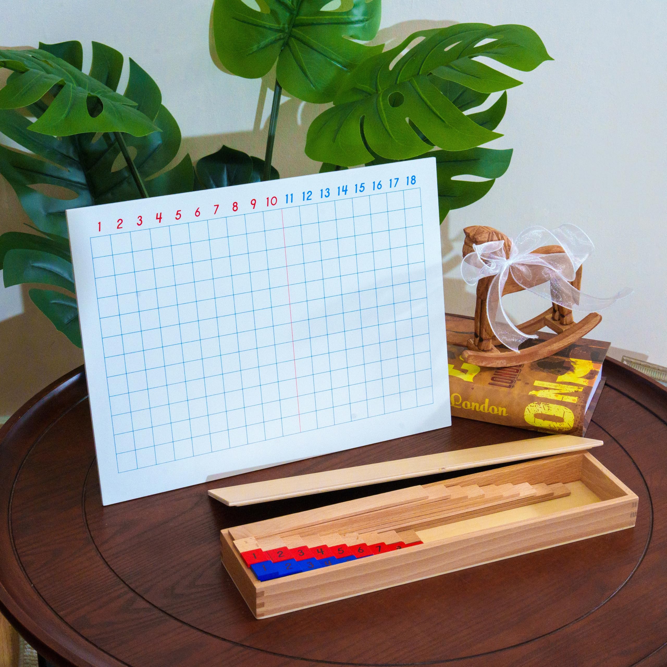 Montessori materiali matematici, giocattolo educativo in legno per numeri e calcoli, scuola materna e elementare, scuola domestica e aule a partire dai 3 anni (tavola di sottrazione