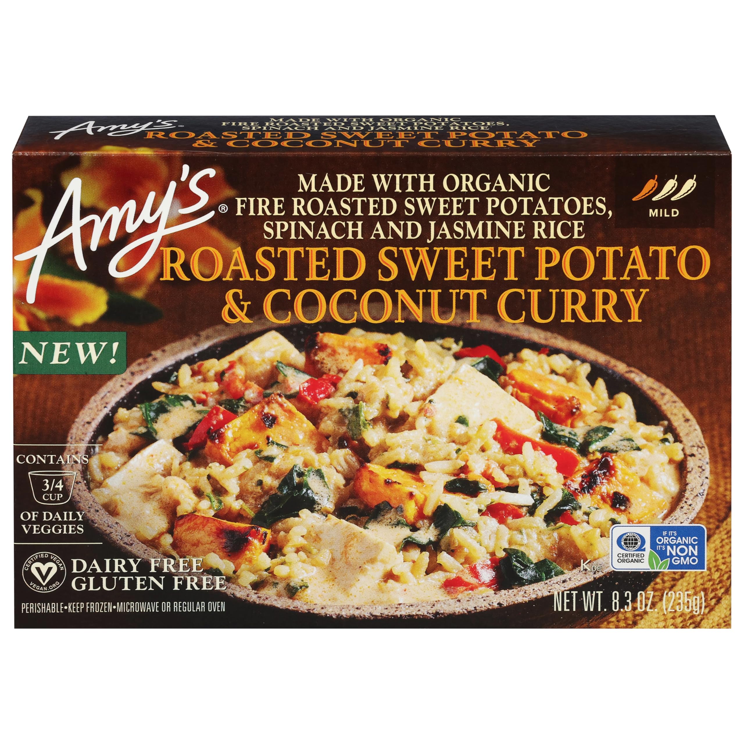 Amy's, Roasted Sweet Potato & Coconut Curry, 8.3 Ounce