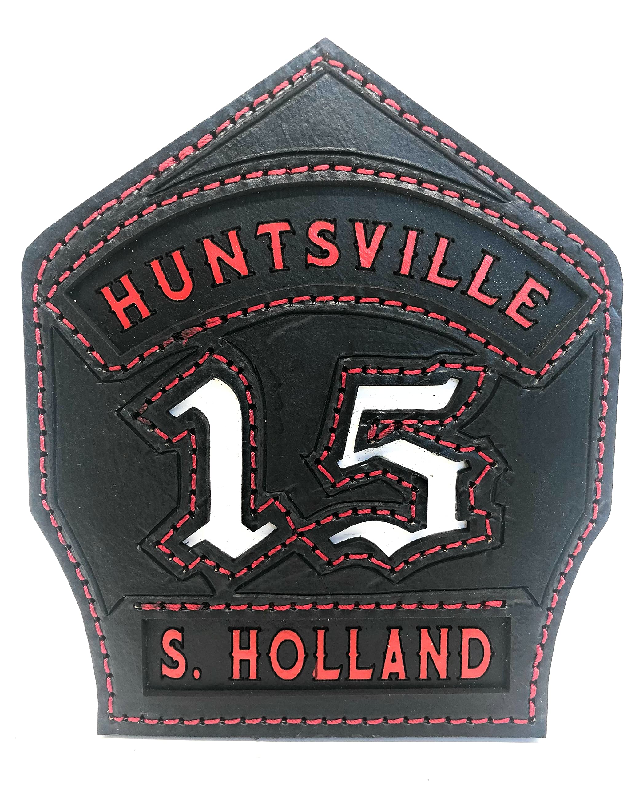 Leather Fire Helmet Shield - Fire Helmet Front Custom Made for Firefighters Helmet