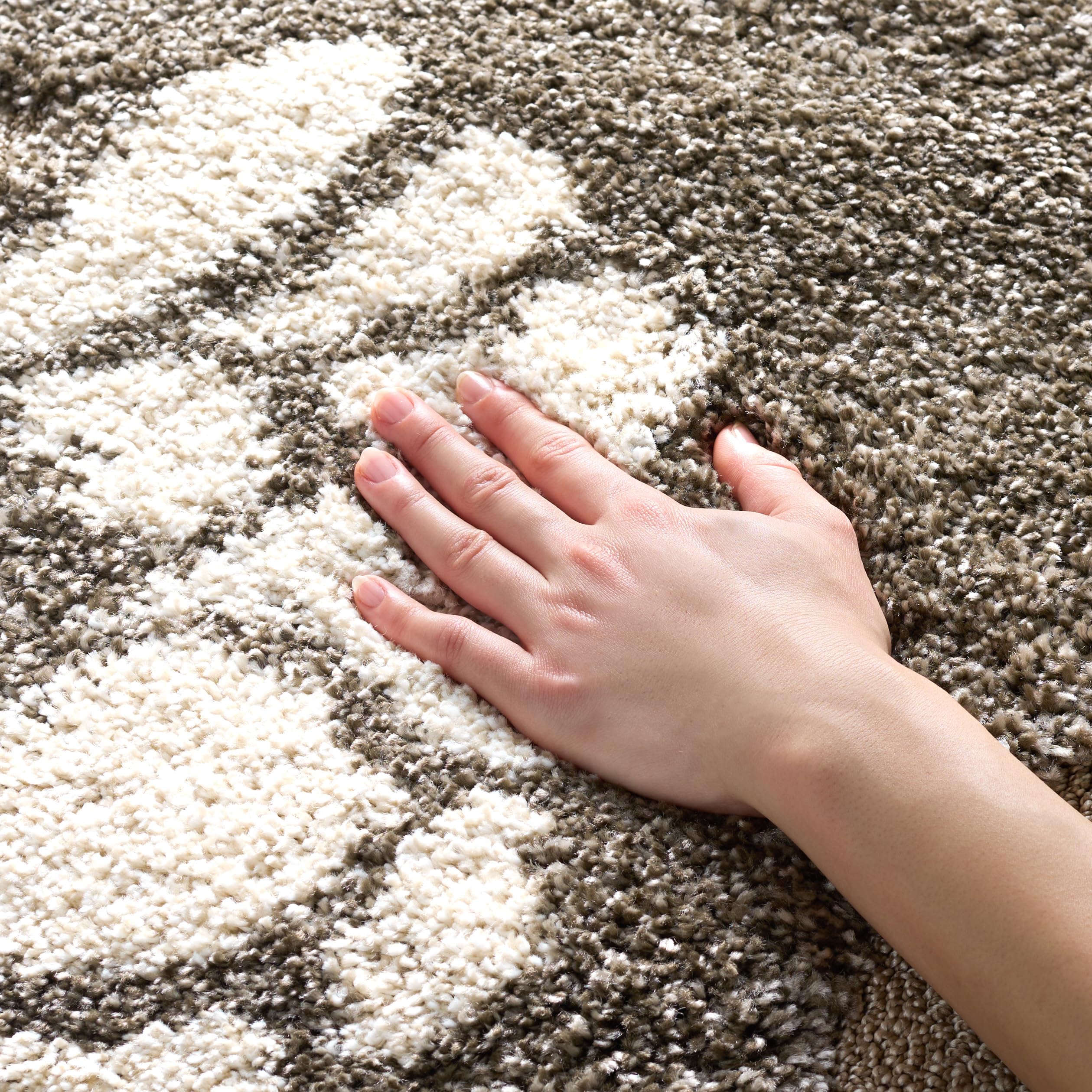 SAFAVIEH Florida Shag Collection Accent Rug - 4' x 6', Smoke & Beige, Floral Design, Non-Shedding & Easy Care, 1.2-inch Thick Ideal for High Traffic