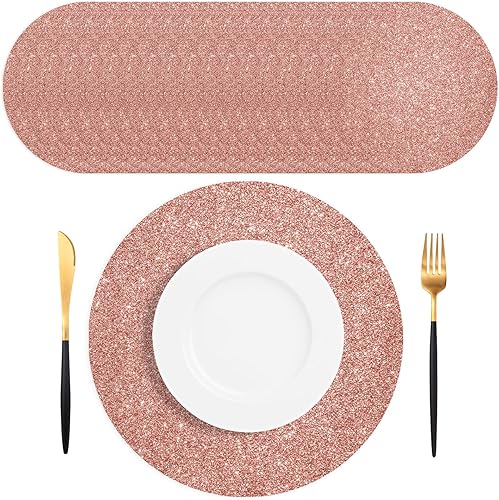 Miniatura 8 de 50 PCS Manteles Individuales Desechables Dorado Claro, Manteles Individuales de Papel Dorado Claro, Manteles Individuales Redondos Dorado Brillante