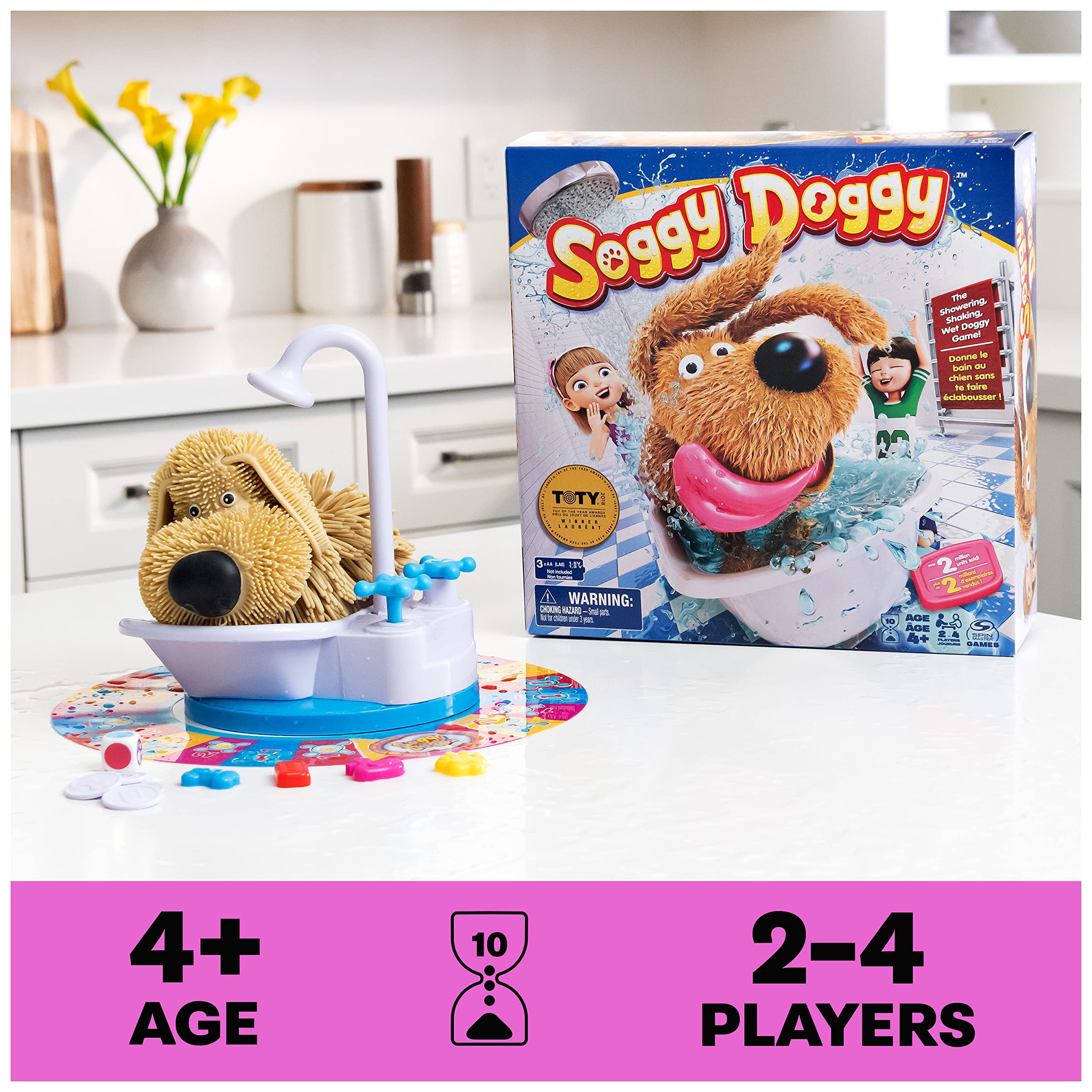 非常に良い Soggy Doggy 並行輸入品 アメリカで人気のスリル満点ワンちゃんのお風呂タイムゲーム ボードゲーム