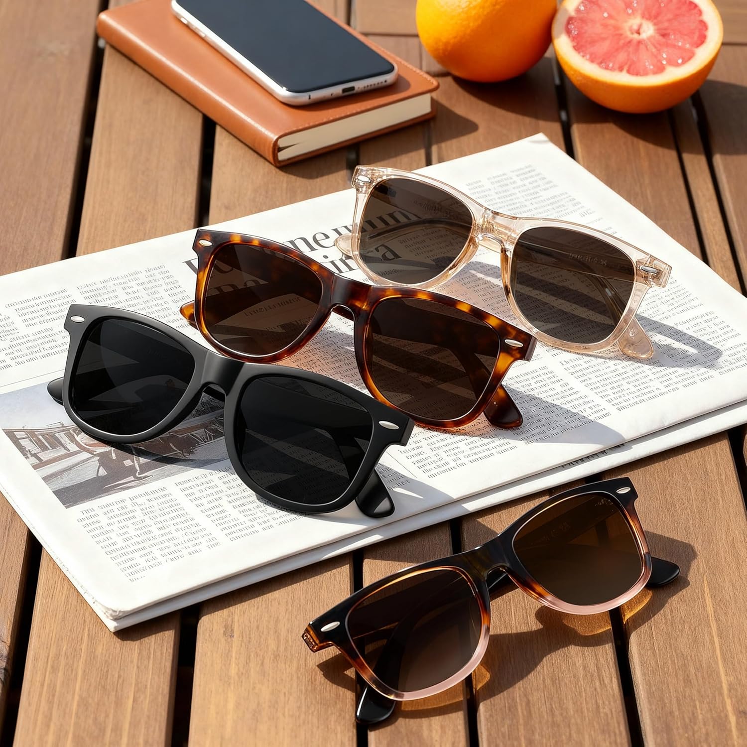 MEETSUN Polarized Sunglasses for Women Men Classic Retro Trendy Driving Sun Glasses UV400 Protection (3 Pack) - Image 8