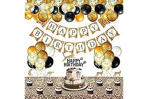 51 Pieces Cheetah Birthday Decorations For Unforgettable Animal Vibes