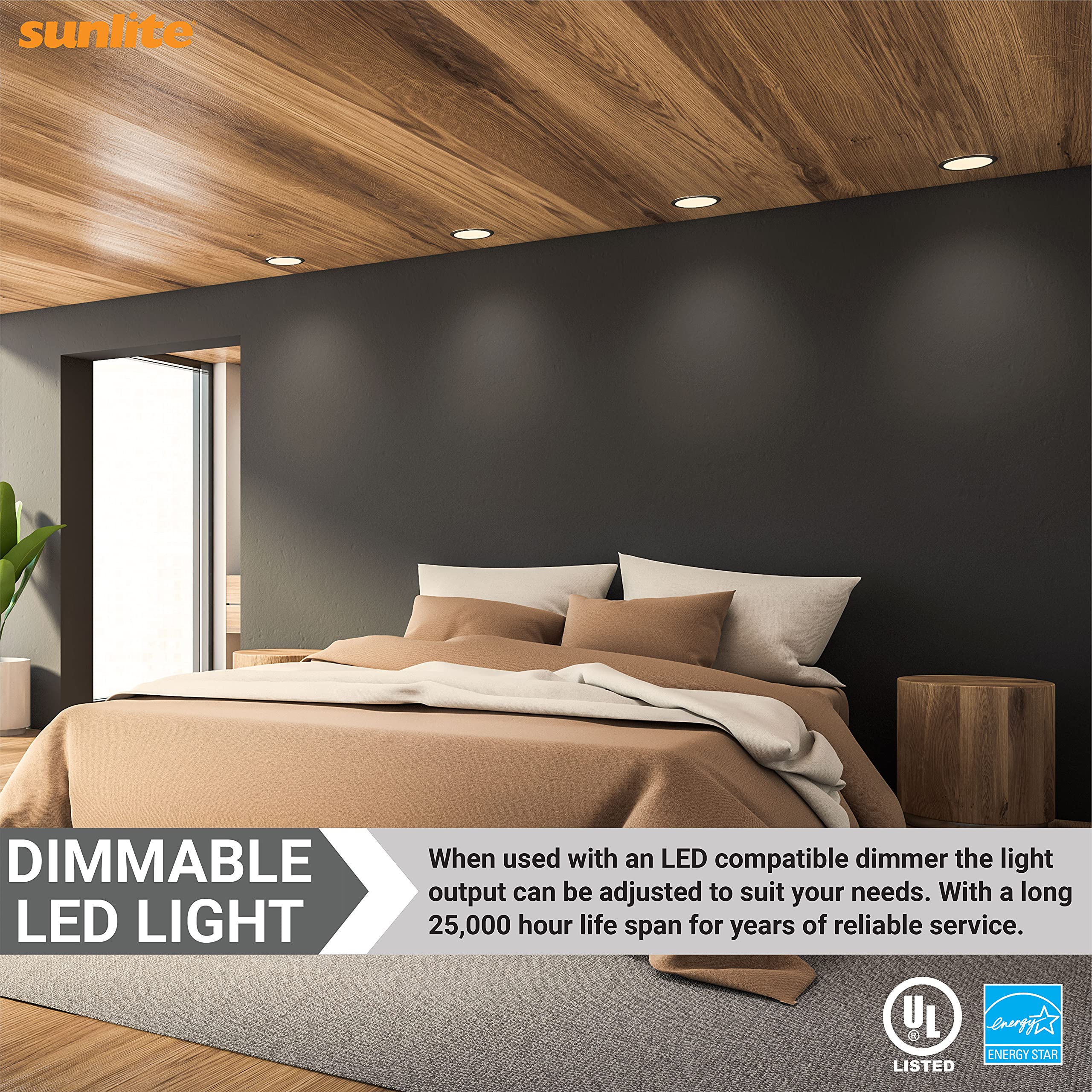 Sunlite 81395 LED BR30 Recessed Light Bulb 10 5 Watt 65w Equivalent 800 Lumens Medium E26 Base Dimmable — view 4