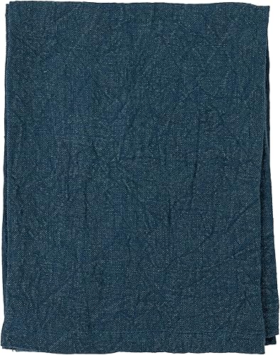 Miniatura 6 de Creative Co-Op Lino lavado a la piedra decorativo comedor y cocina, toalla de té azul marino, azul