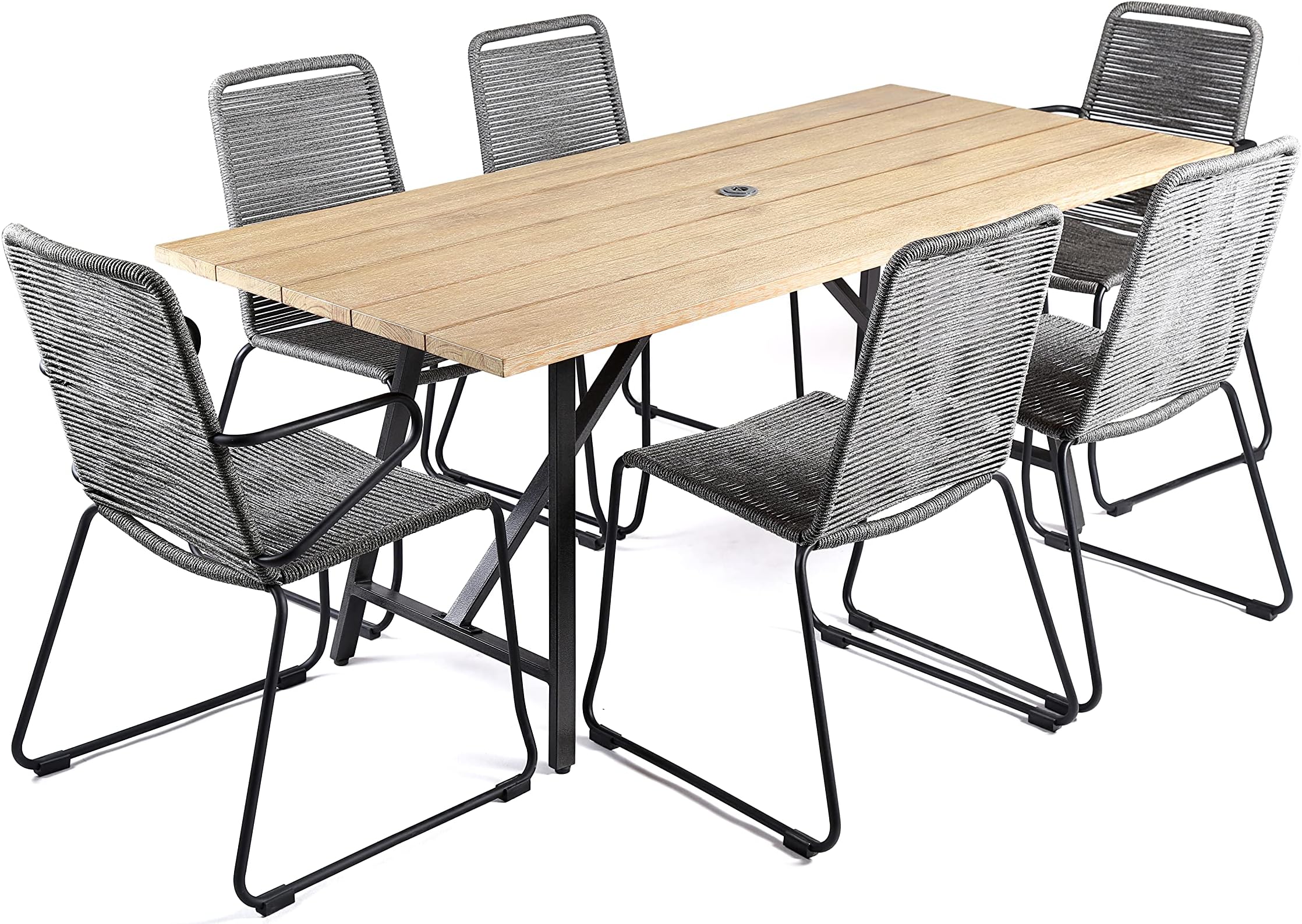 Ensemble de patio Ensemble de salle à manger 7 pièces Ensemble de