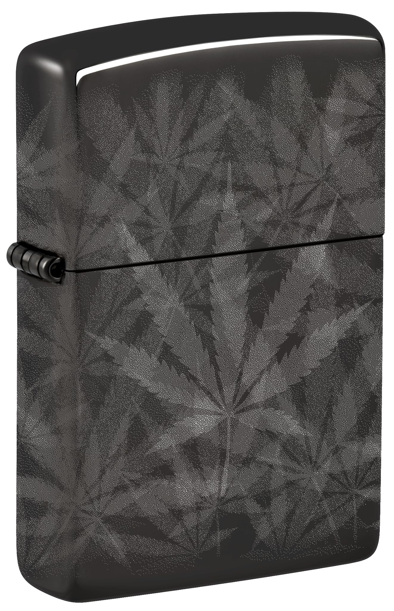 Zippo Windproof Lighter, Cannabis Design – High Polished Black, Photo Image 360° – Refillable, Reusable, Windproof Design – Comes in Gift Box – Made in USA — image 1