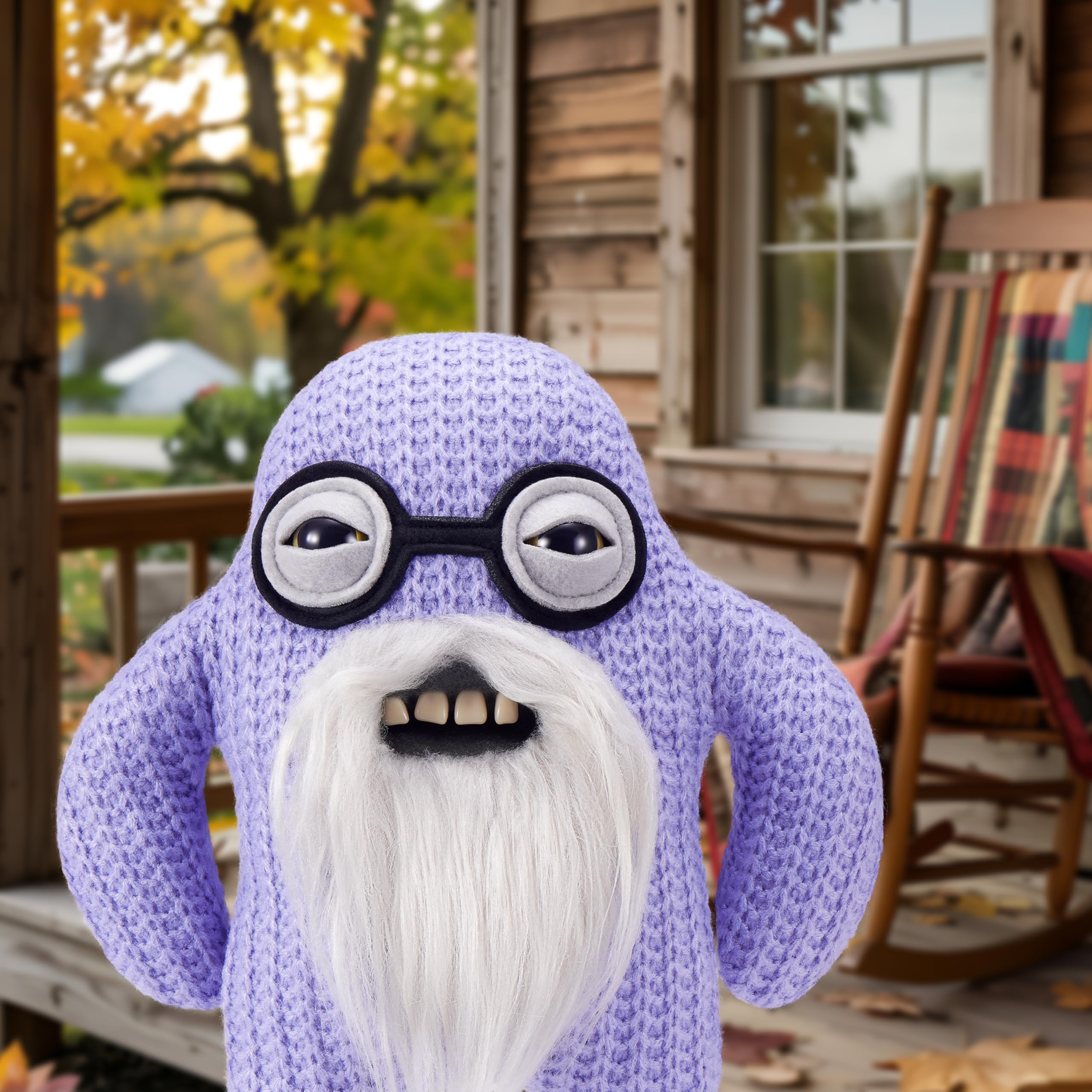 Fuggler Old Fogies 9-Inch Plush Toy (Mr Needles) by ZURU, Funny Ugly Monster Stuffed Animal with Human-Like Teeth - Image 3