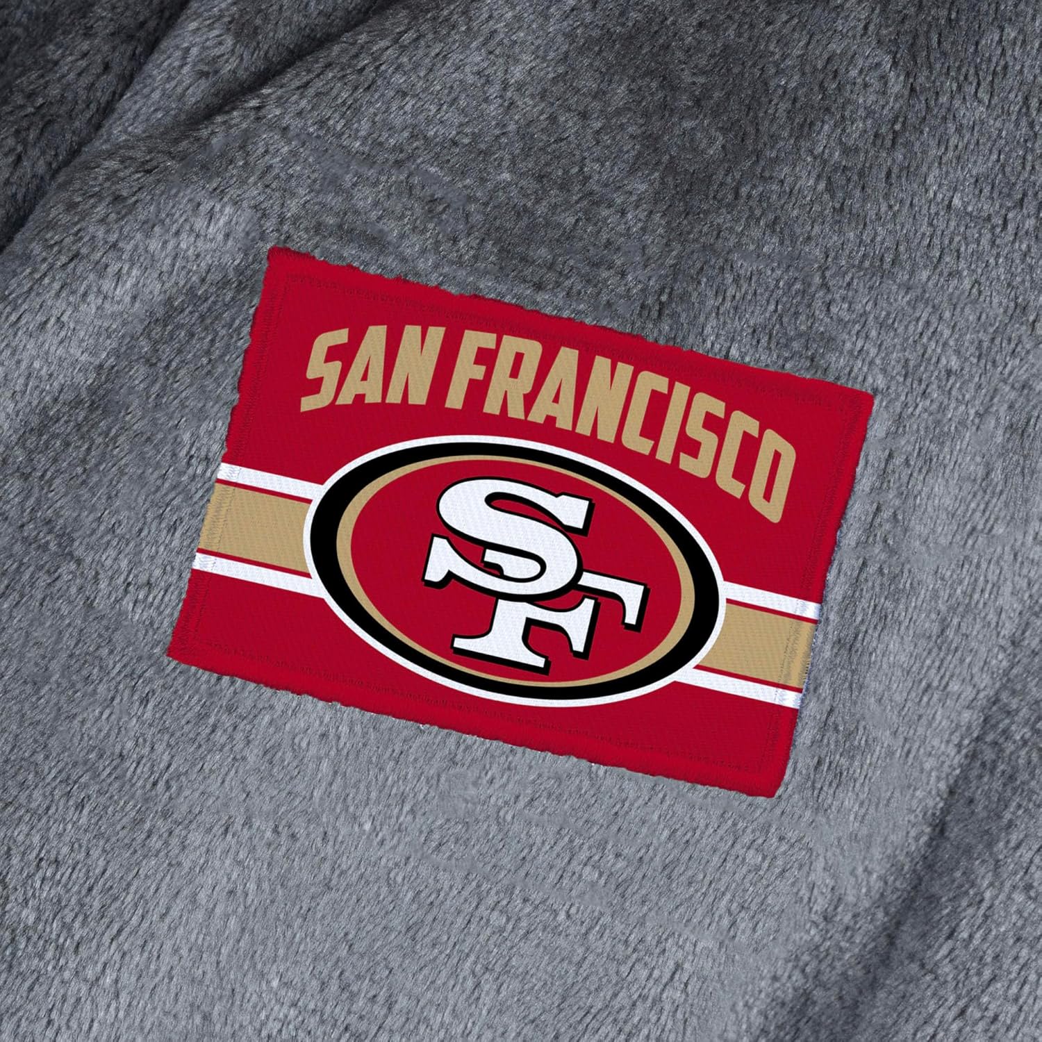 Northwest NFL San Francisco 49ers Silk Touch Bath Robe, Large/X-Large, Rollout Charcoal - Image 4