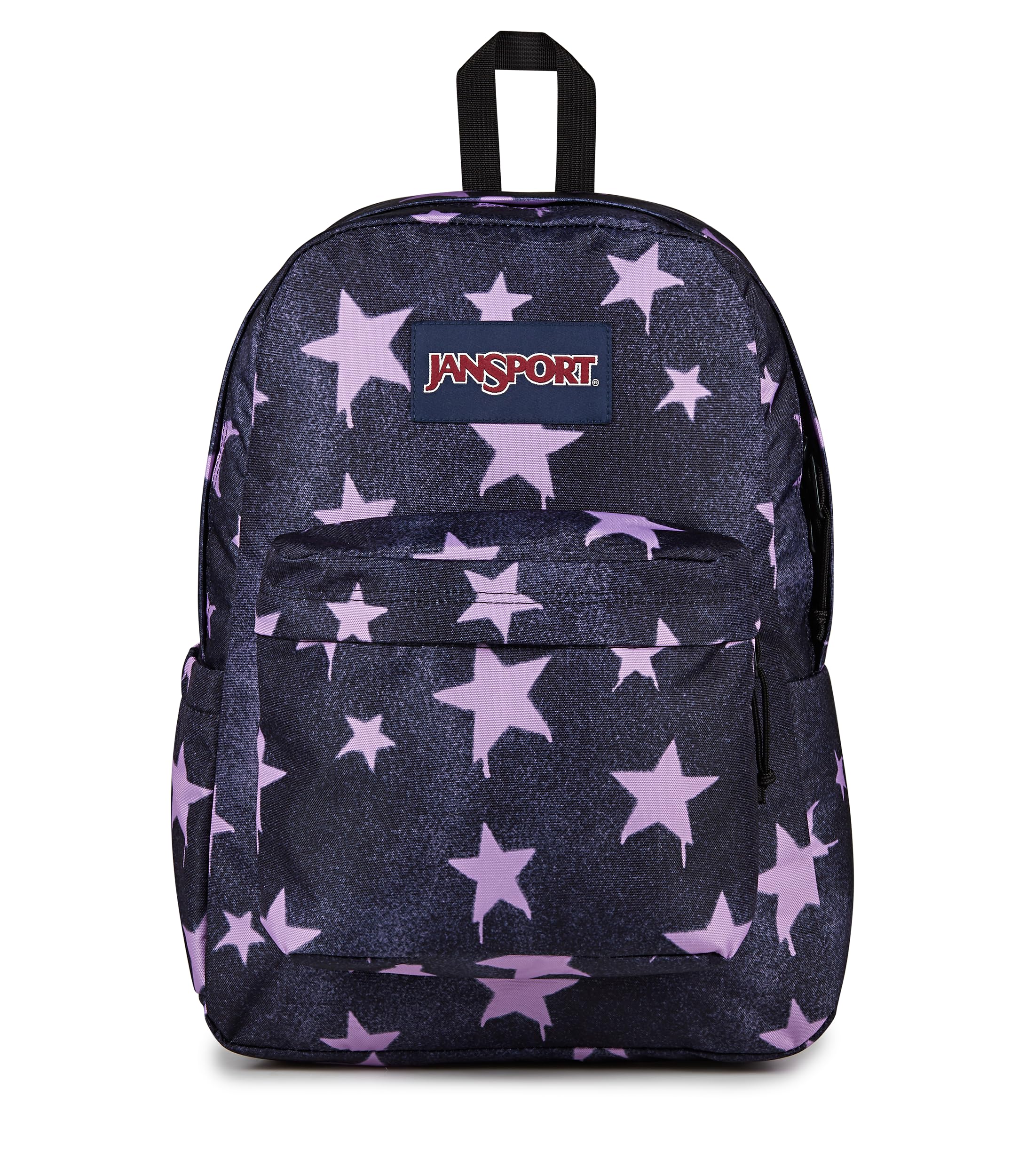 JanSport SuperBreak Plus Backpack with Padded 15-inch Laptop Sleeve and Integrated Bottle Pocket - Spacious and Durable Daypack for Work and Travel - Sprayed Stars Pastel Lilac