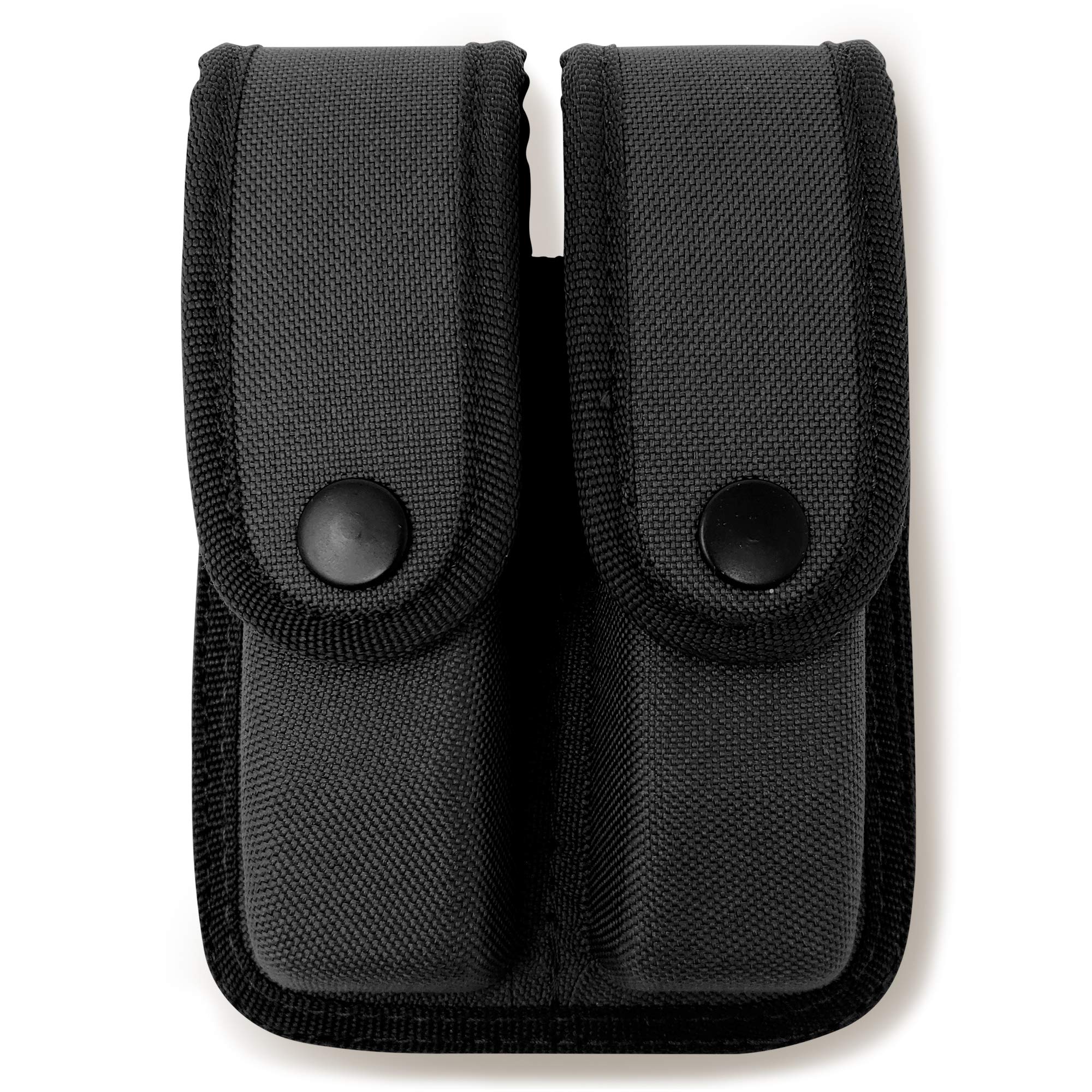 Tactical Concealment Magazine Pouch Holster - THERMOFOIL Material and Multi Use Holster with Belt Loop - Double Size Fits 9 mm and .40 Cal (Black/Double)