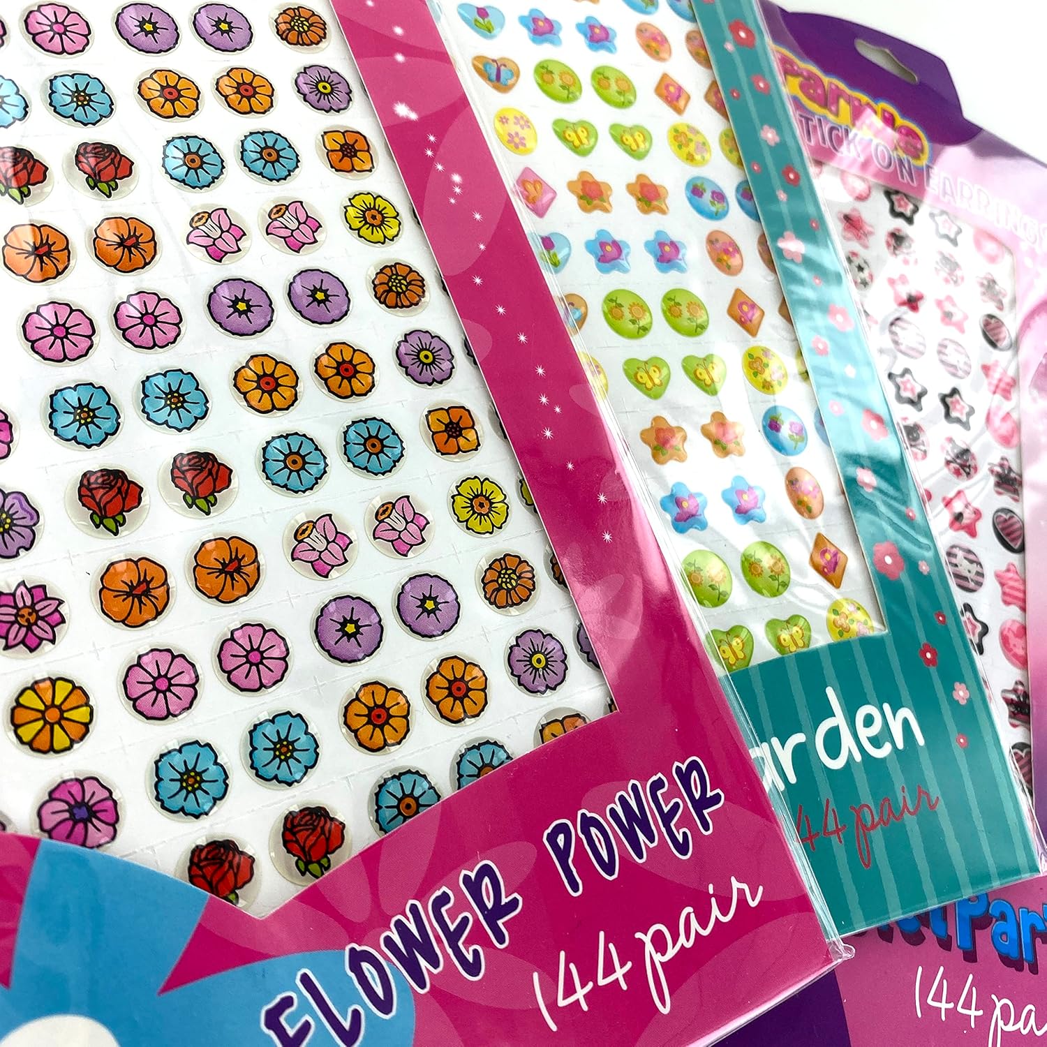 Stick-on Earrings 4-pack Bundle, 1152 Piece Sticker Earrings